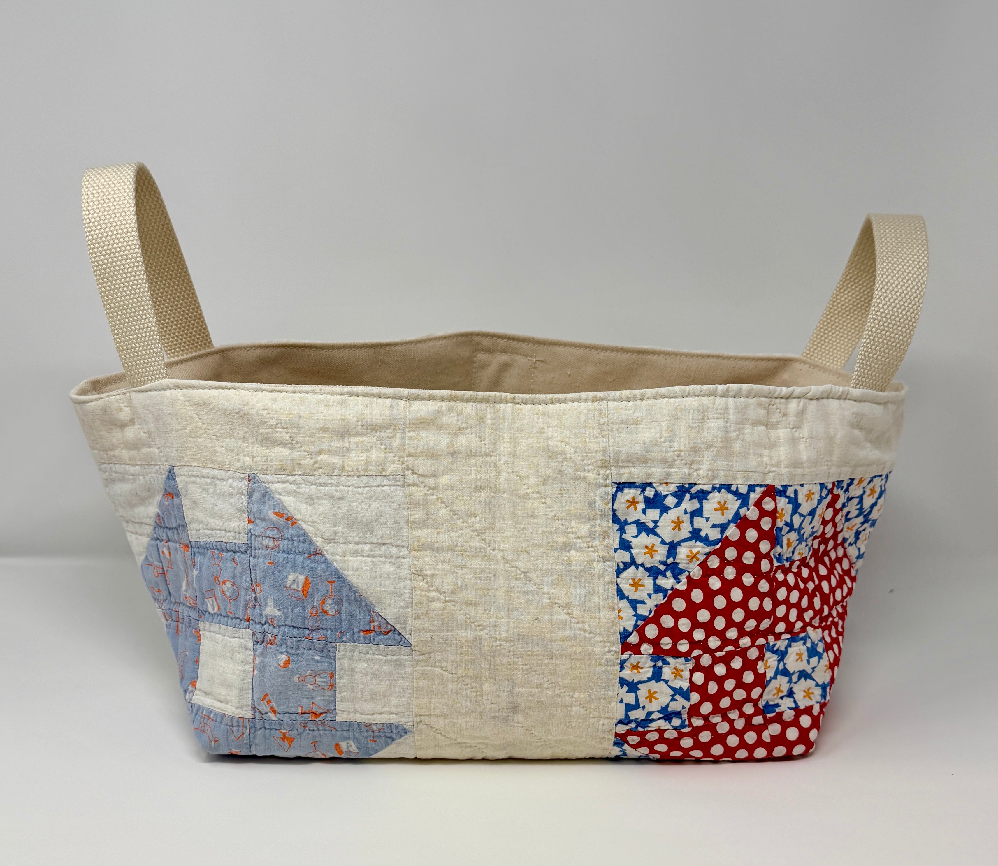 Quilt Basket (Scrappy Churn Dash #2)