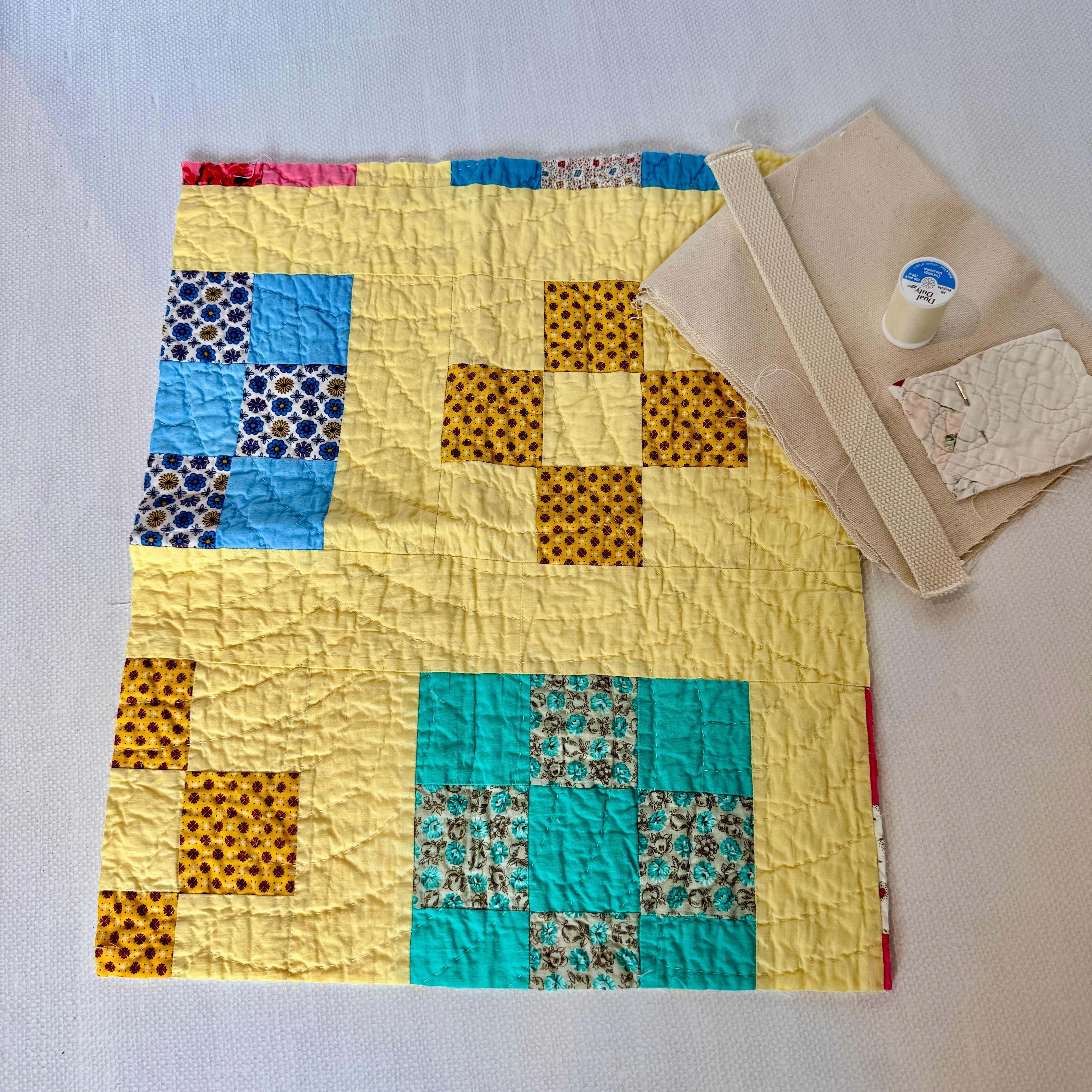 DIY KIts: Maker Caddy (9 Patch with Yellow Sashing)