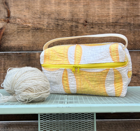 Quilt Box Bag (Yellow Orange Peel)