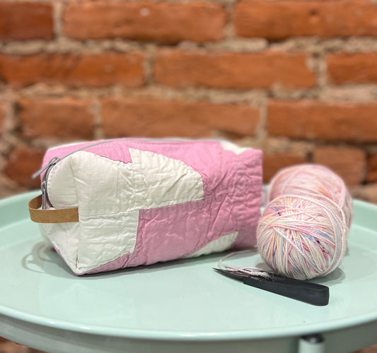 Dopp Kit  (Pink Drunkard's Path)