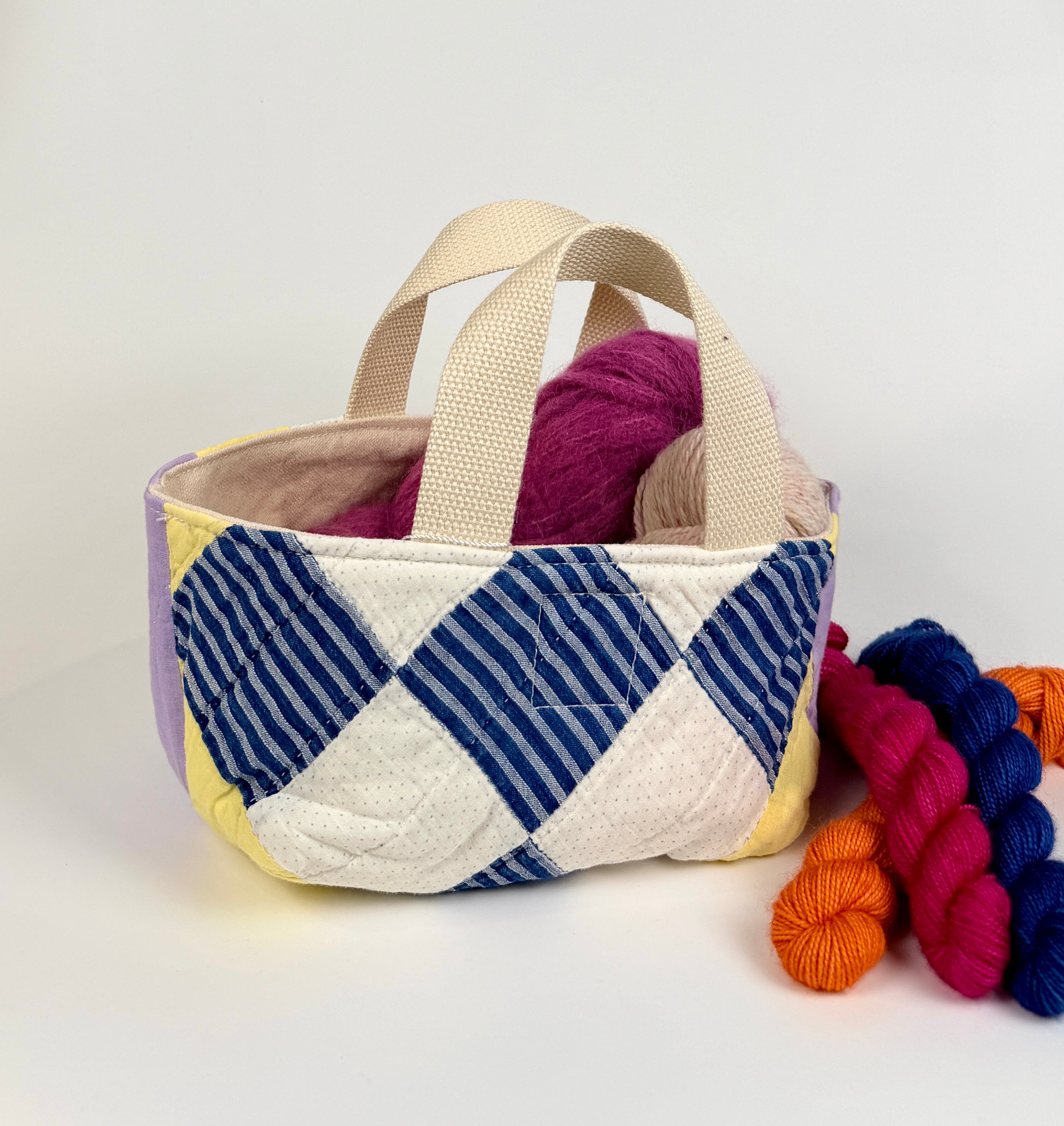 Maker Caddy Small (Indigo & Purple 9 Patch)