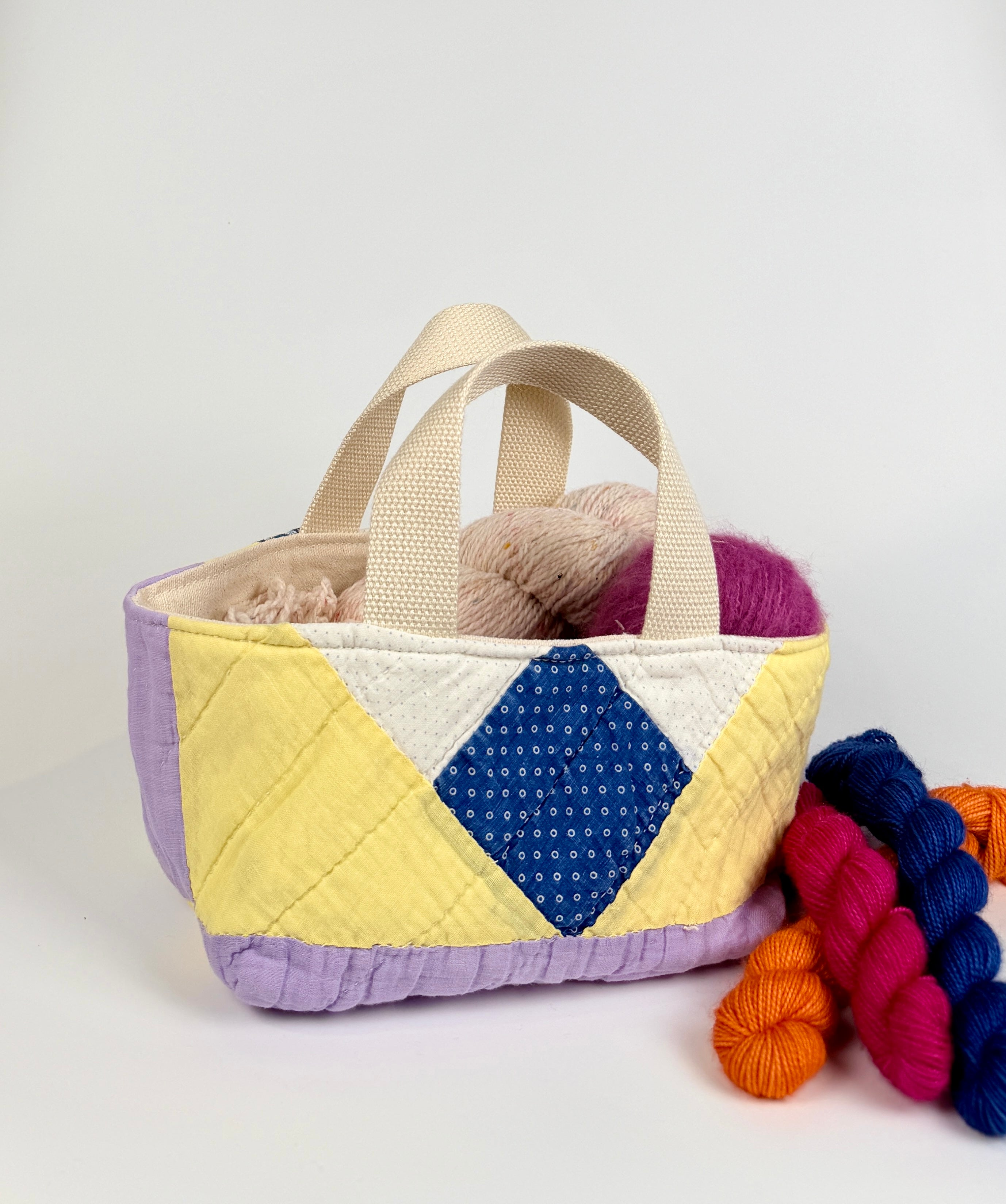 Maker Caddy Small (Indigo & Purple 9 Patch)