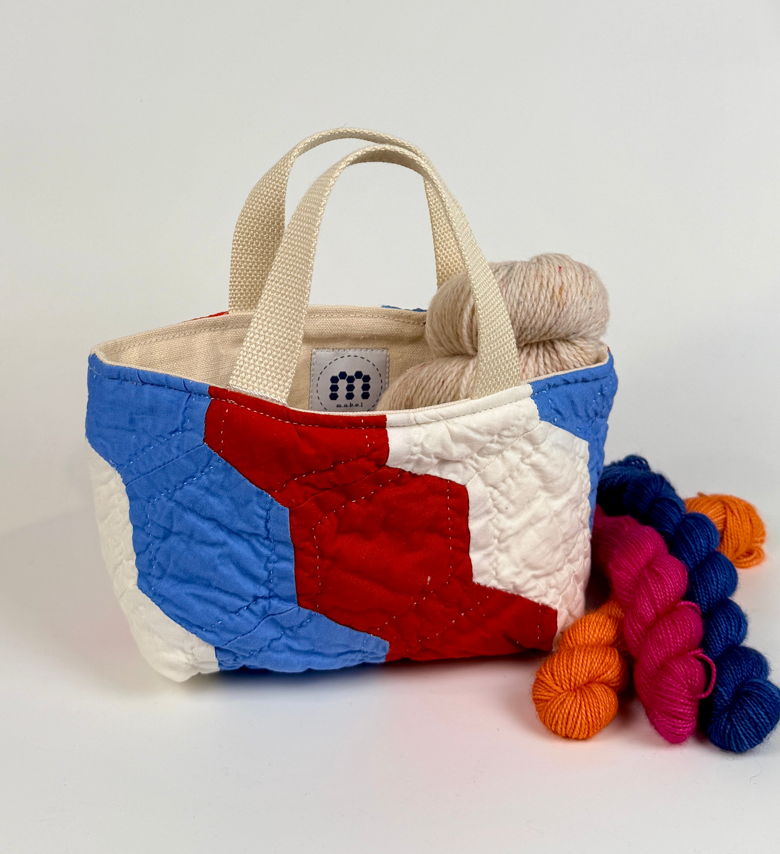 Maker Caddy Small (red white & blue hexies)