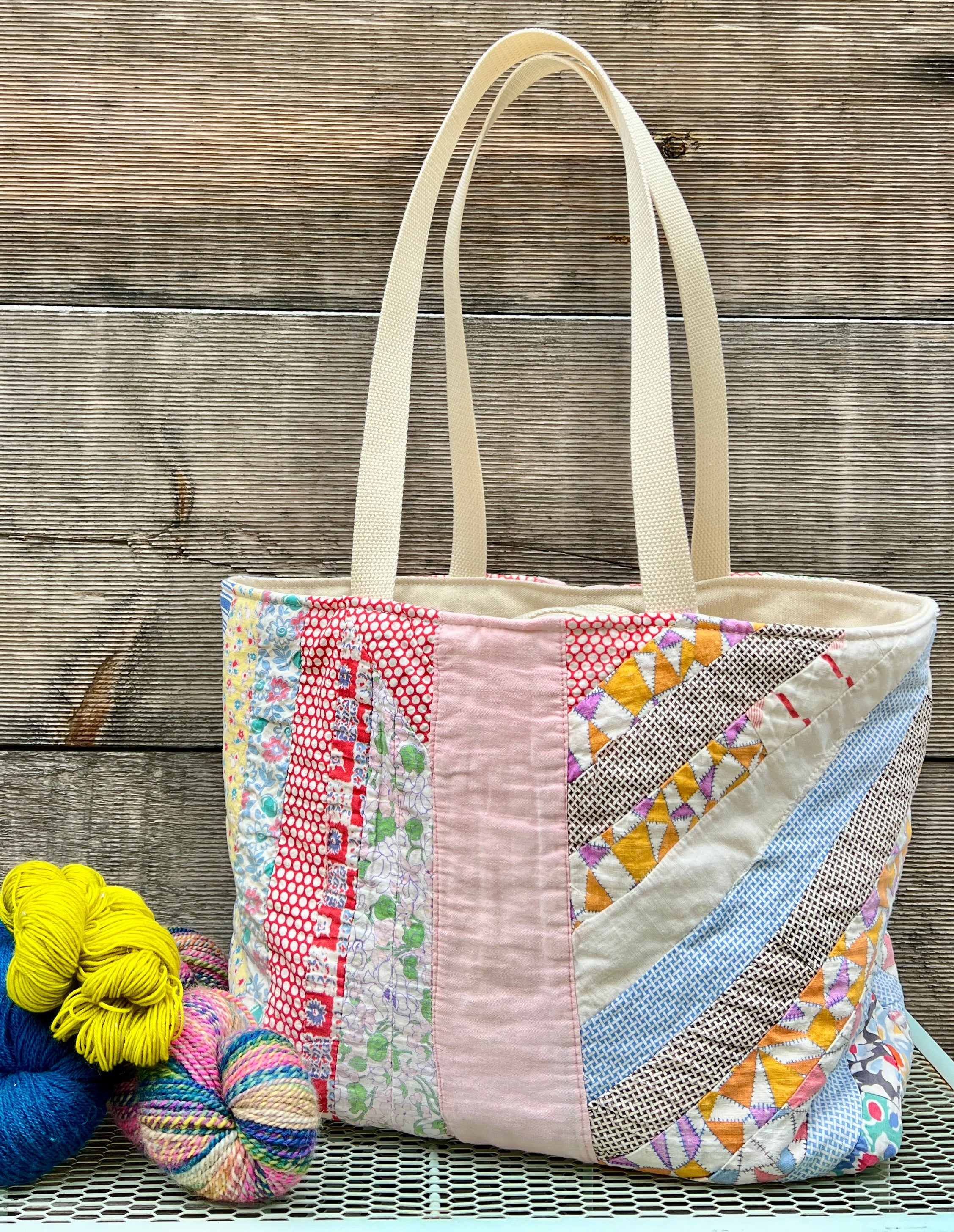 Simple Tote (Pink String Quilt)