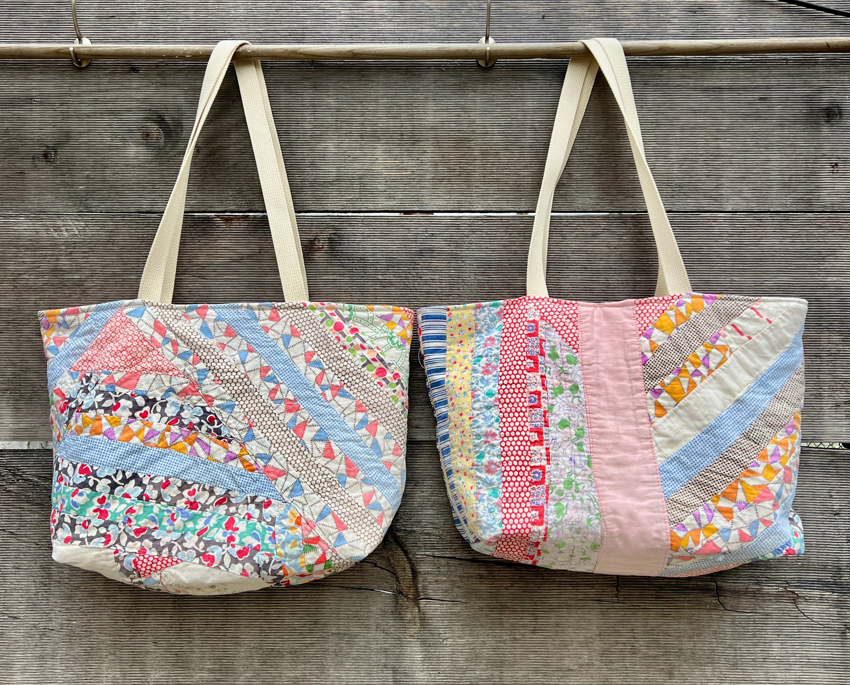 Simple Tote (Pink String Quilt)