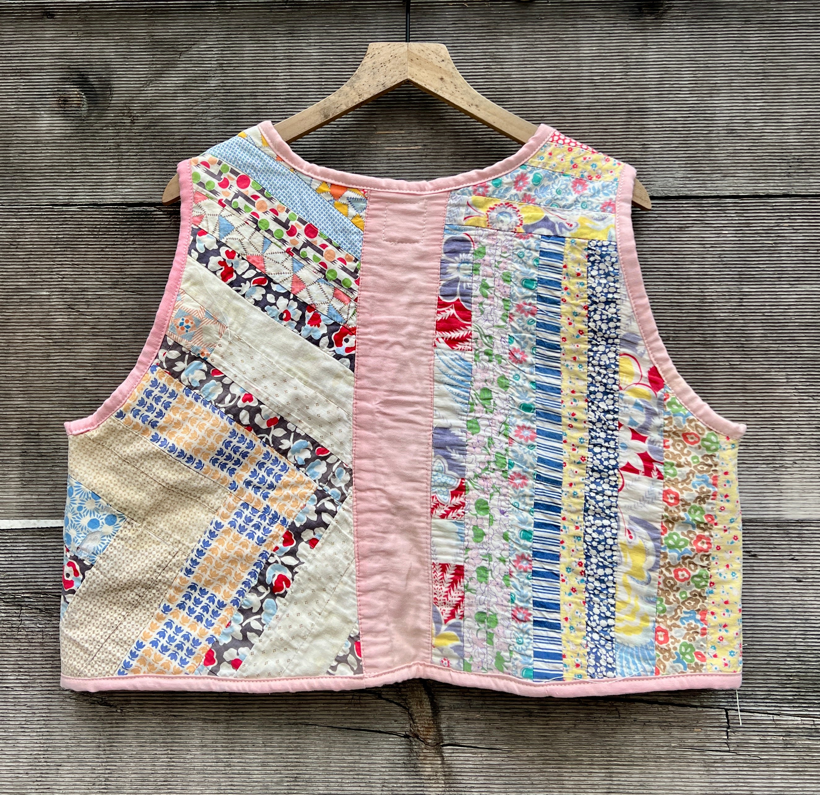 Tie Vest (Pink String Quilt)