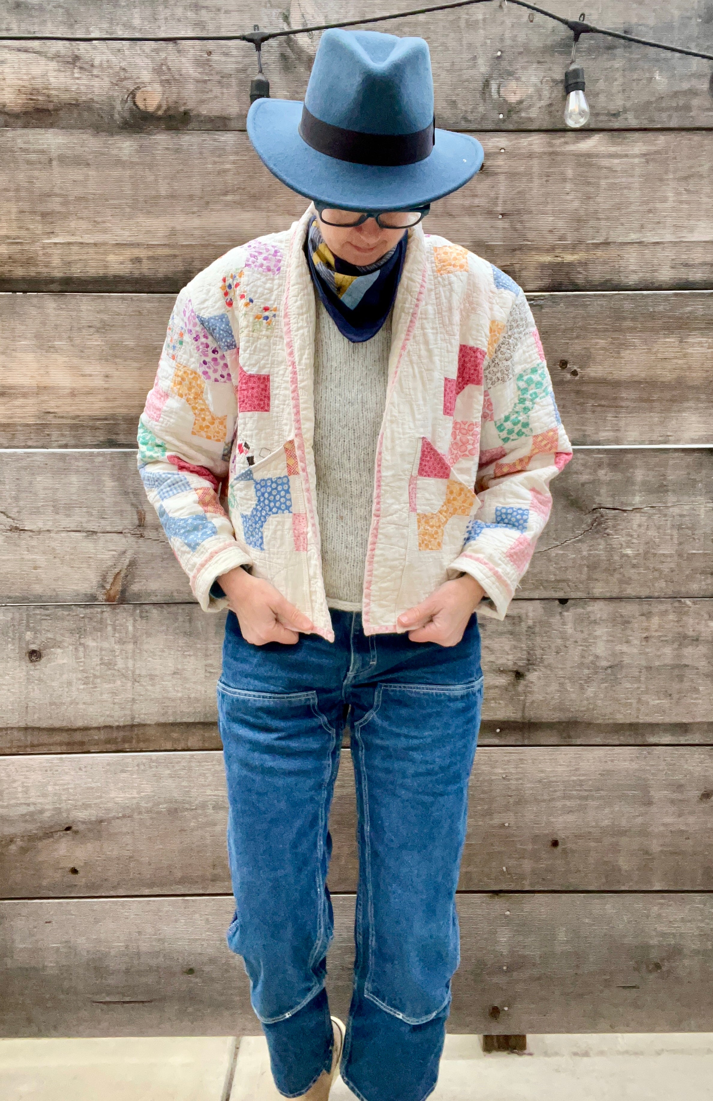 Spring Quilt Jacket (Rainbow Bowtie)