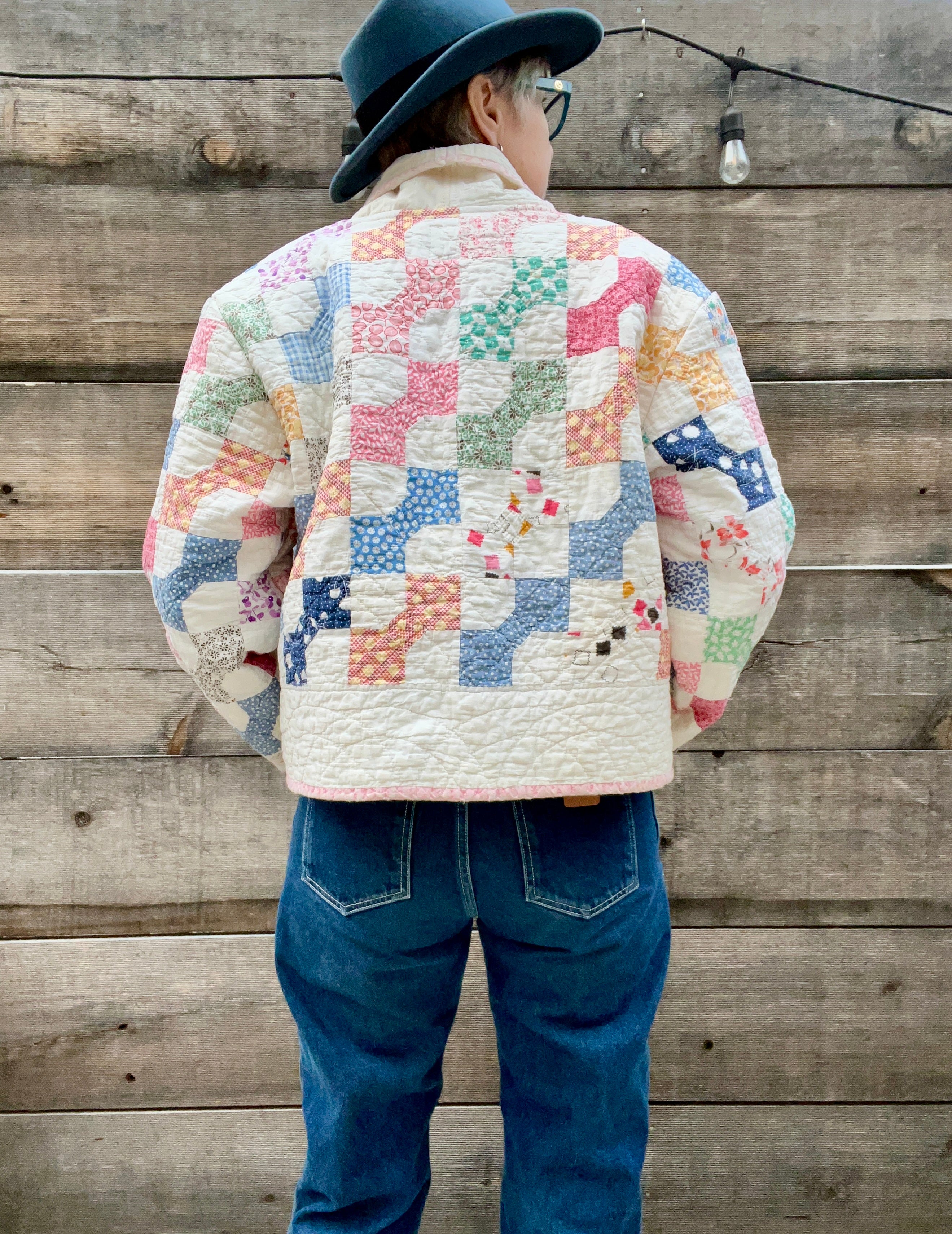 Spring Quilt Jacket (Rainbow Bowtie)