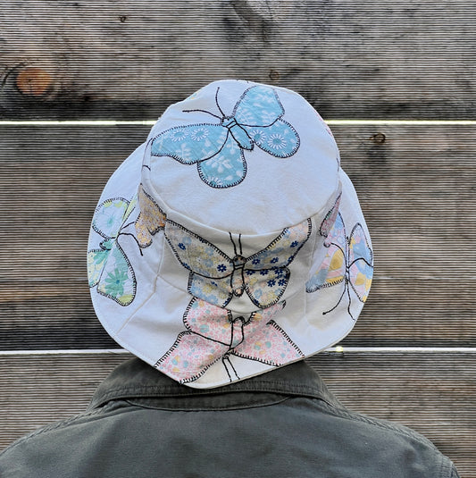 PRE-ORDER! Reversible Butterfly Bucket Hats (Natural)