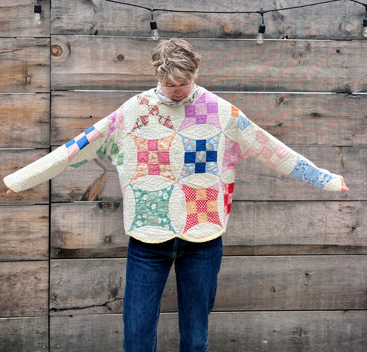Quilt Popover (Bright Improved 9 Patch)