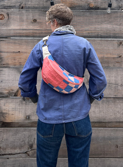 Sling Bag (Peach & Blue Double Irish Chain)