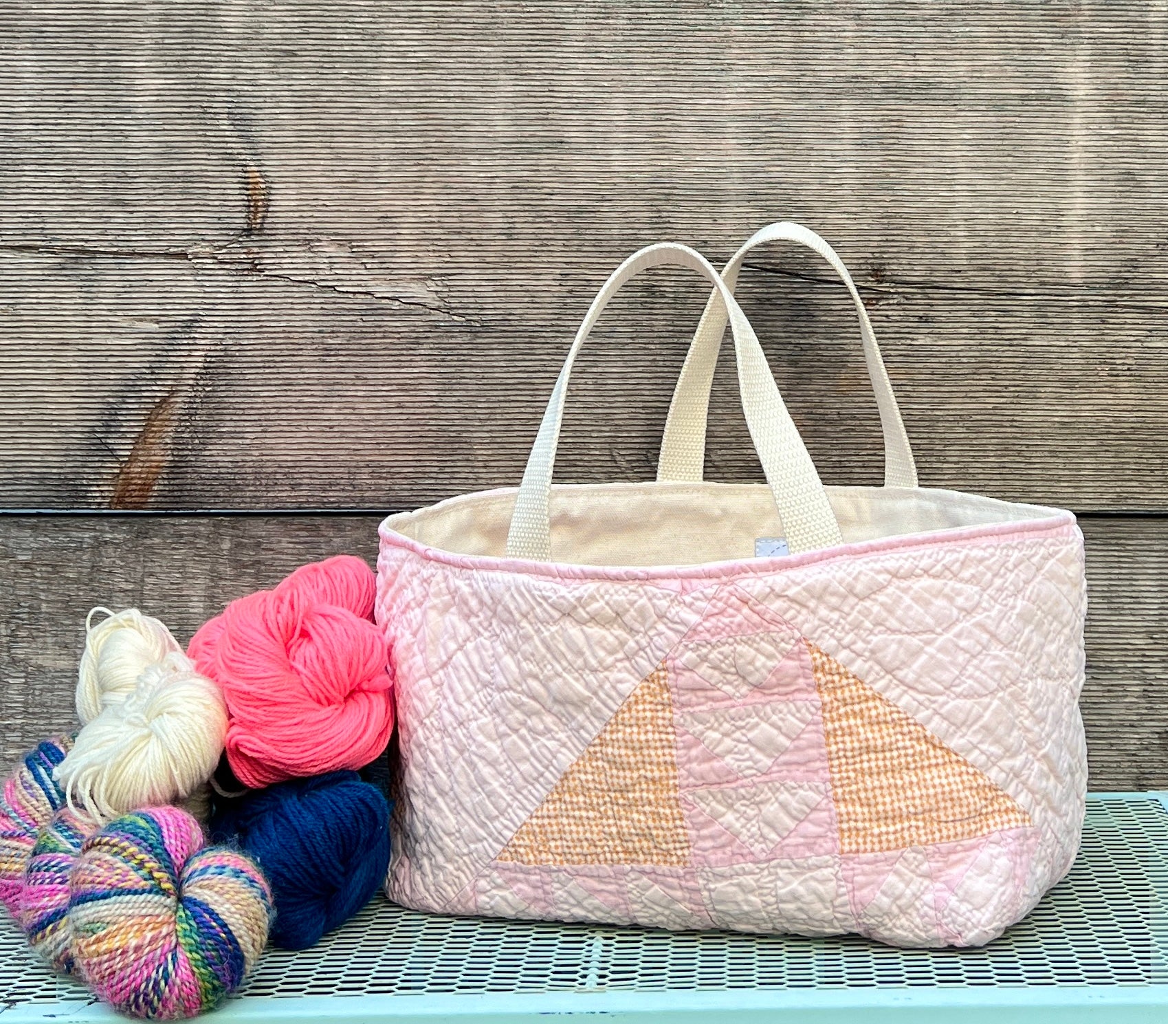 Maker Caddy XL (Pink & Orange Flying Geese)
