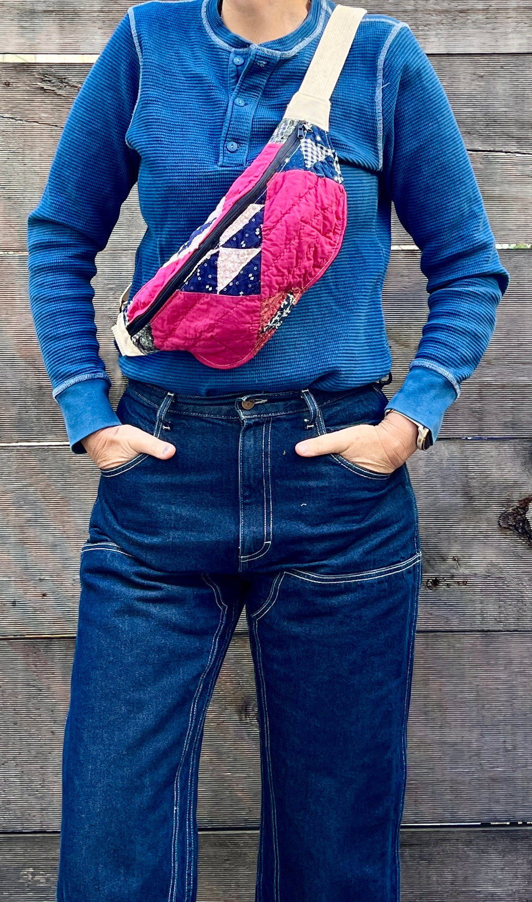 Sling Bag (Fuschia Flying Geese)