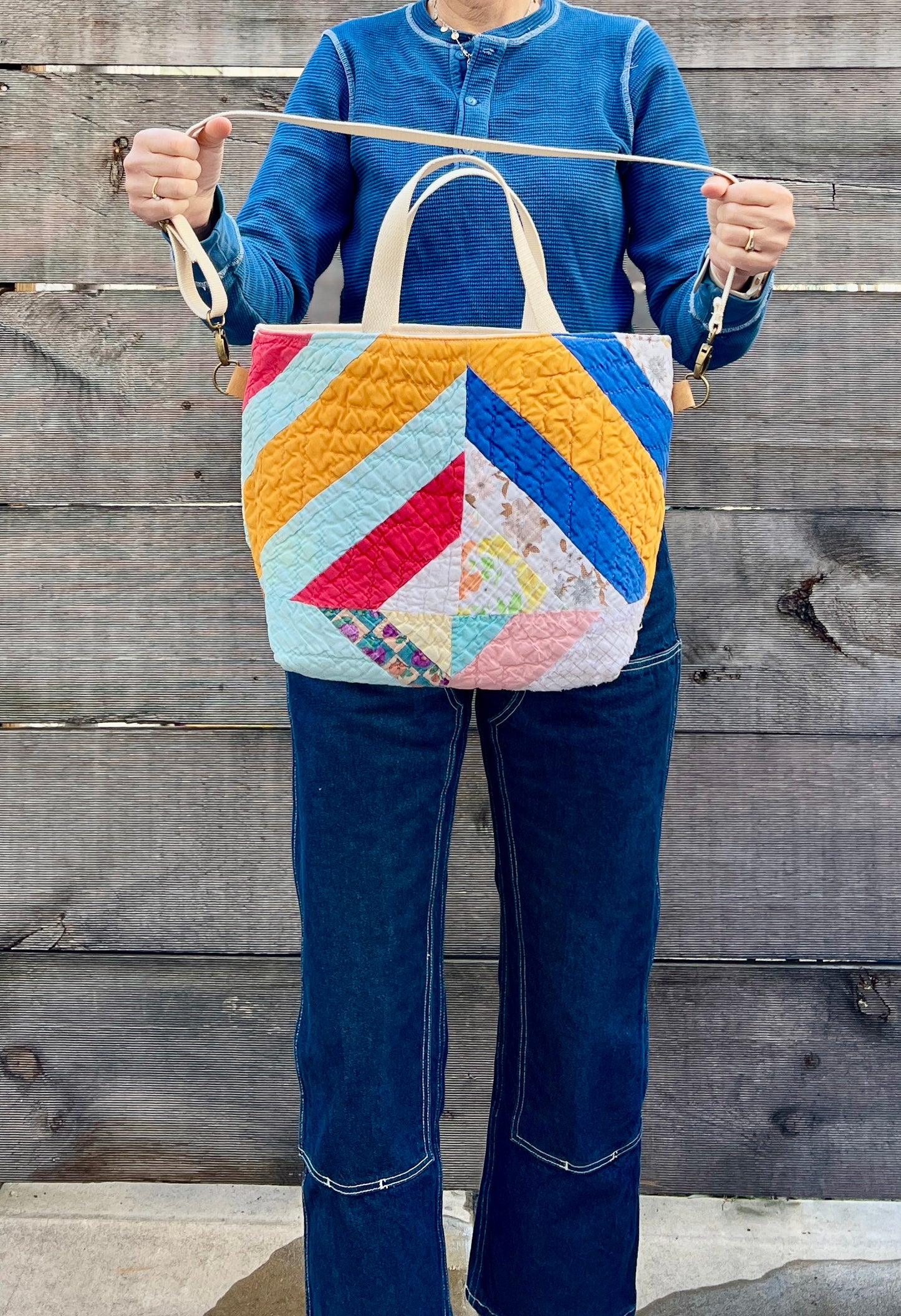 Studio Tote 2.0 (Orange Crosses)