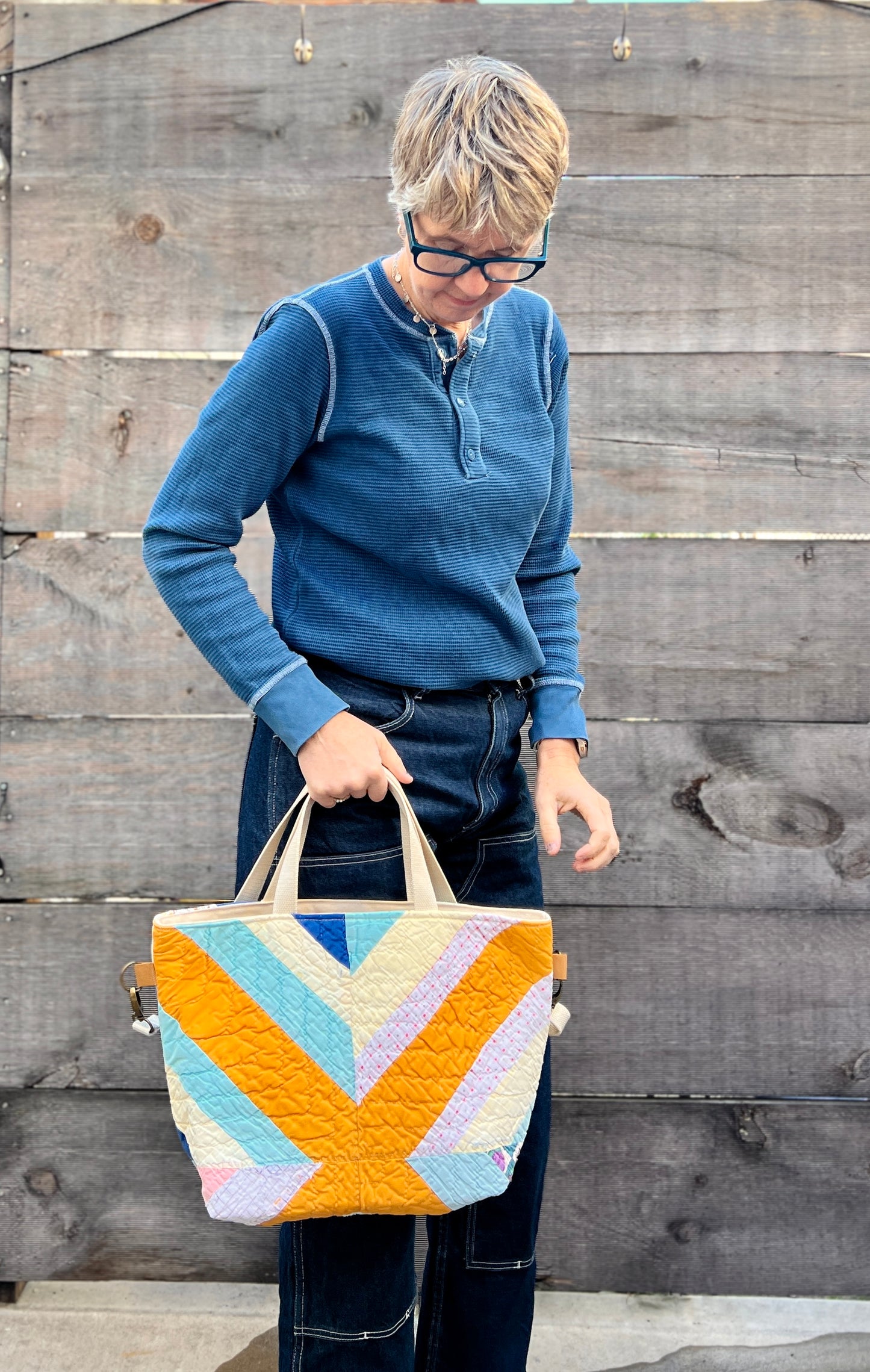 Studio Tote 2.0 (Orange Crosses)