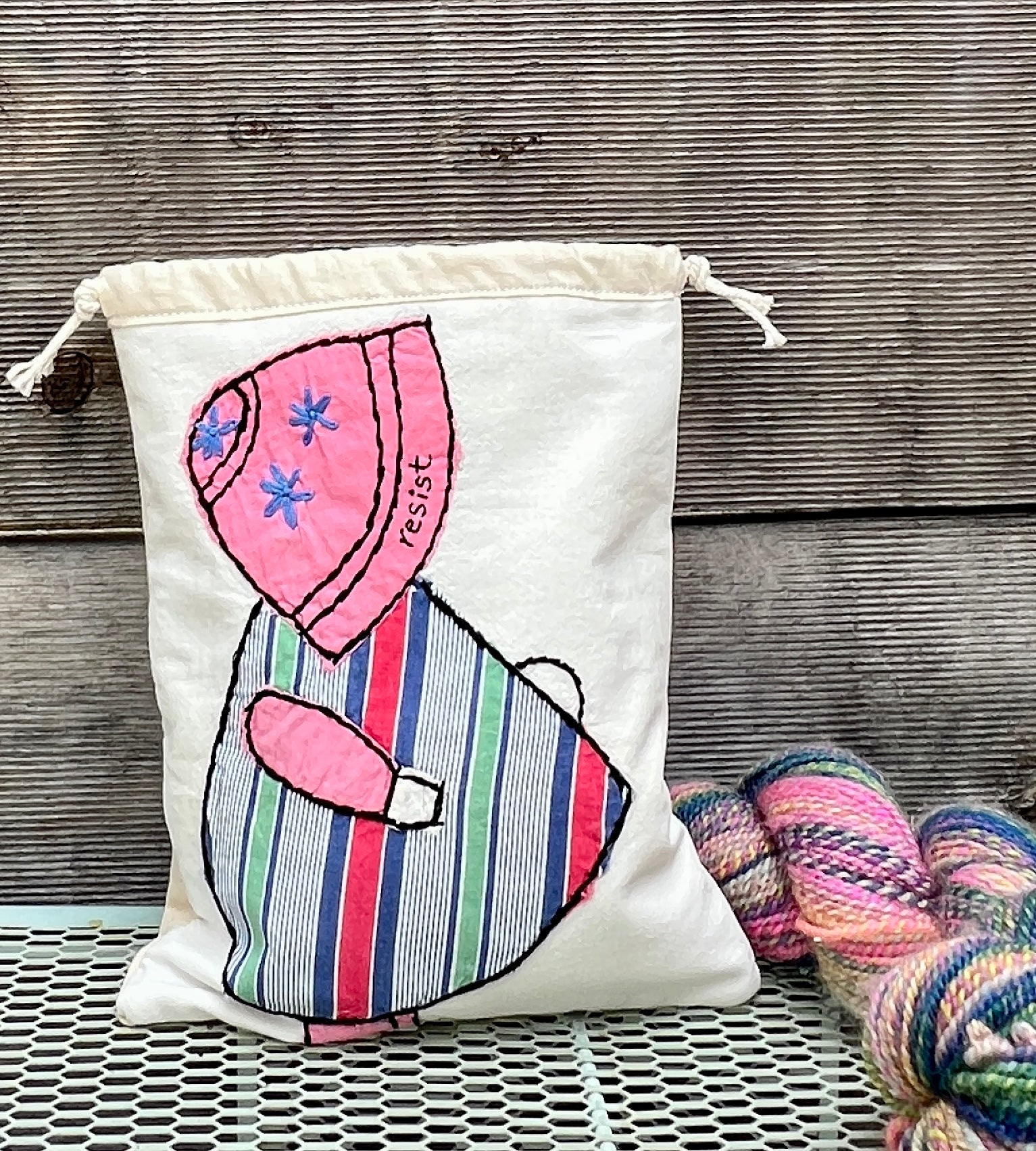 Sunbonnet Sue Resist (Stripes)