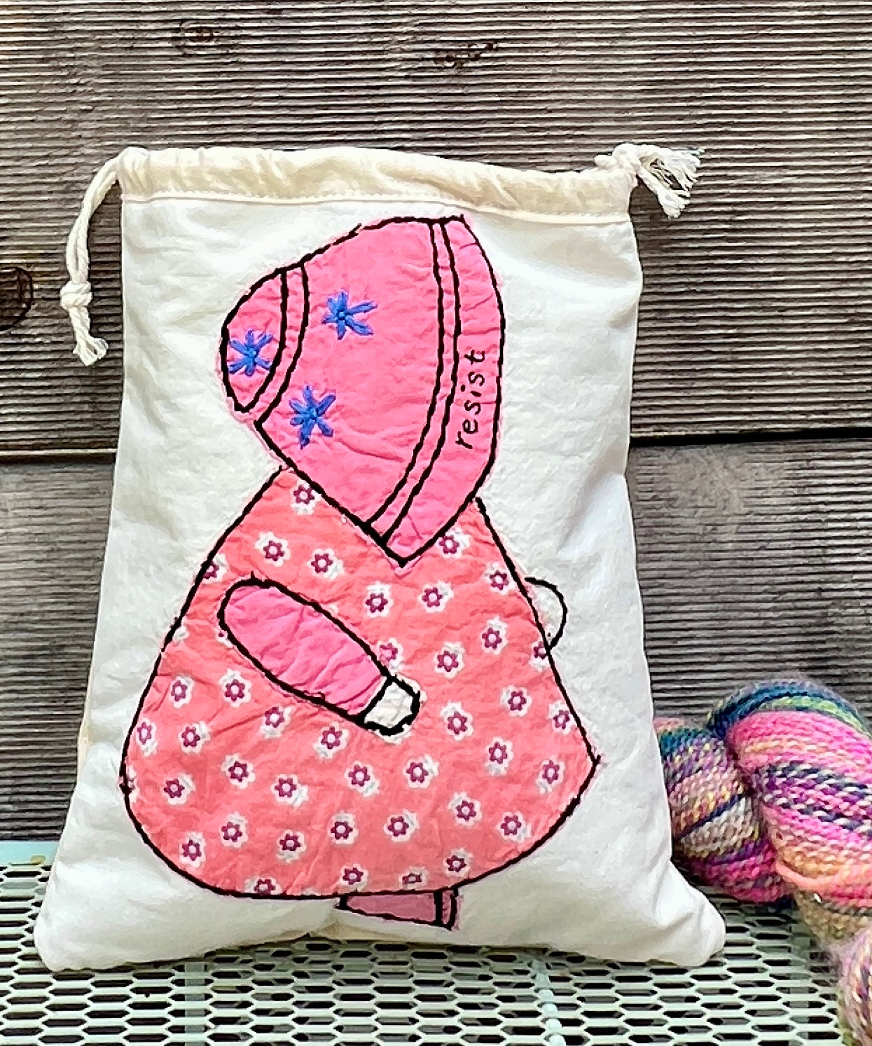 Sunbonnet Sue Resist (Pink Floral)