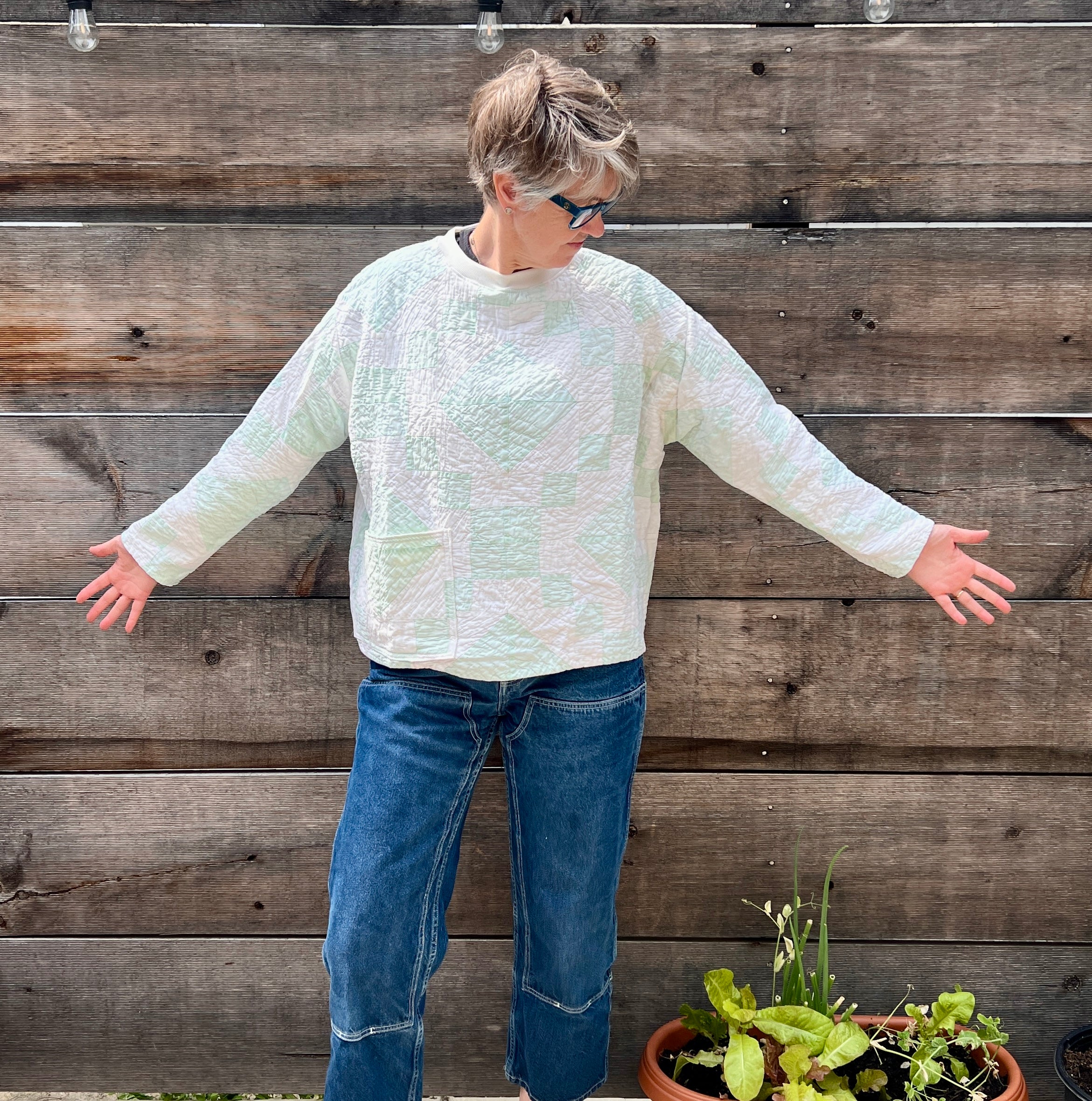 Popover (Mint Half Square Triangles)