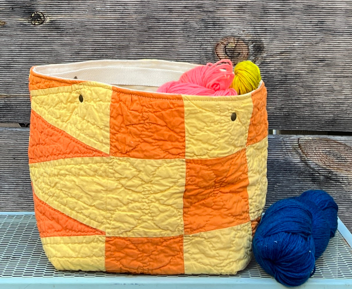 Quilt Bin (Orange One Patch)