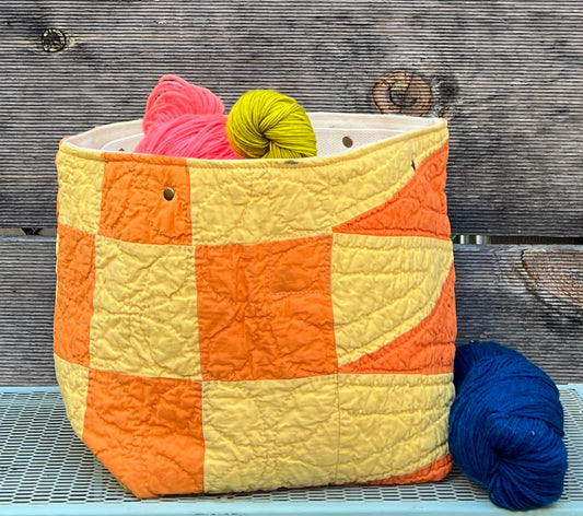 Quilt Bin (Orange One Patch)