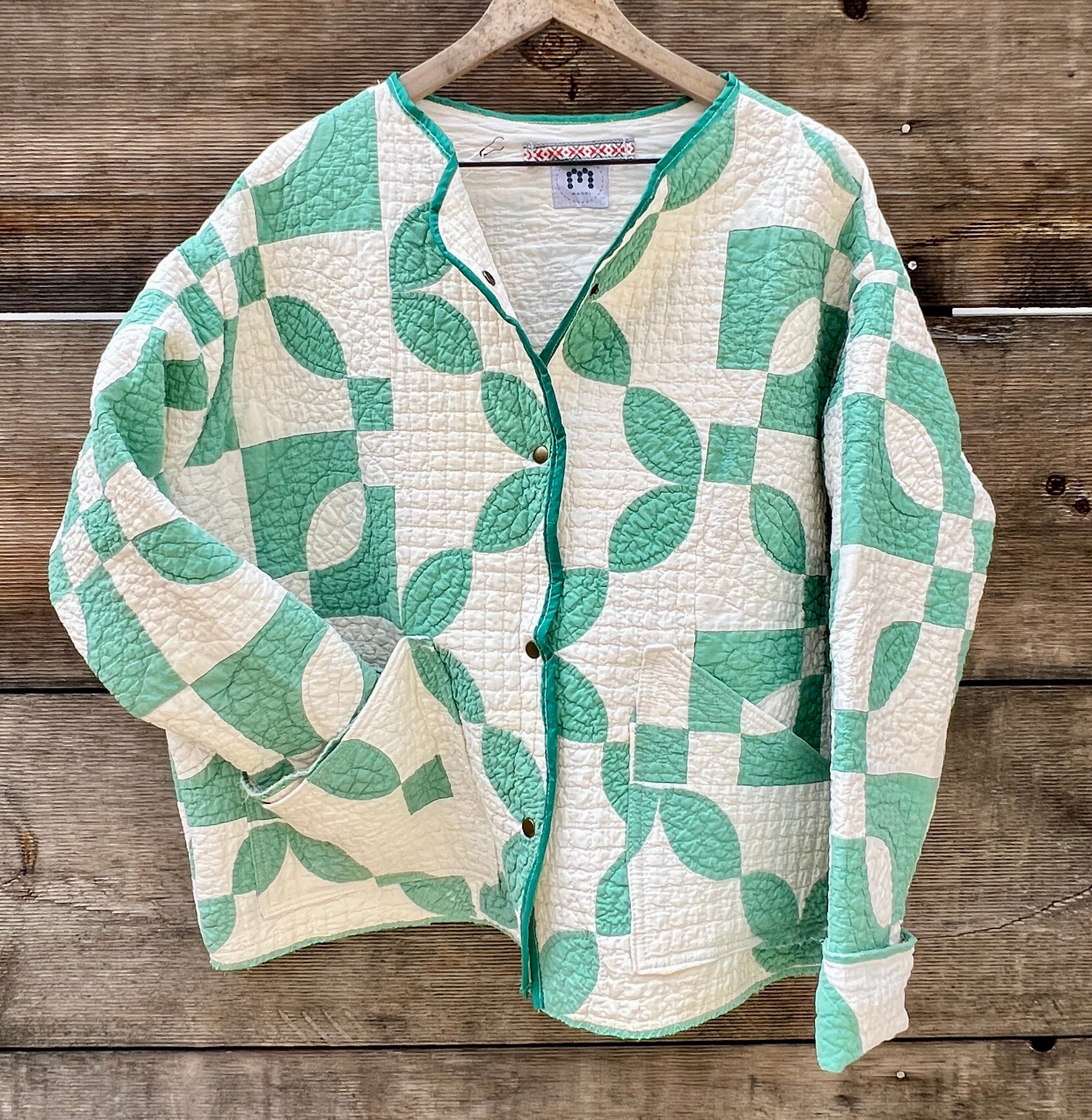 Quilt Coat (Green Petals)