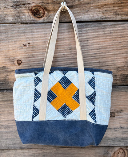 Market Totes--Blue Accents