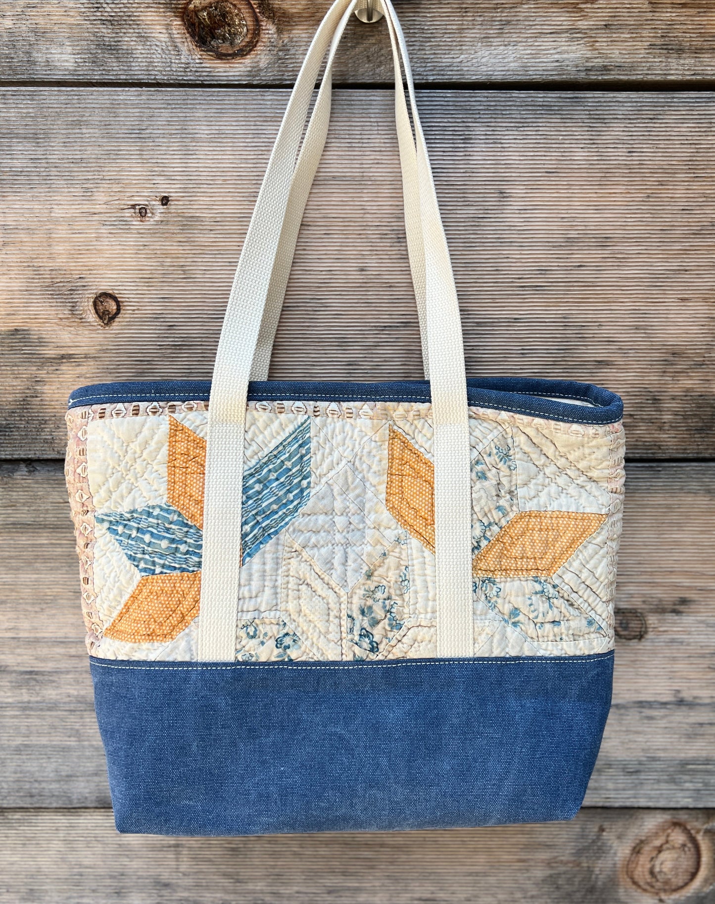 Market Totes--Blue Accents