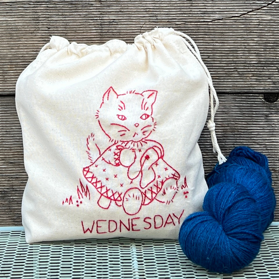 Drawstring Pouch (Kitten Days of the Week)