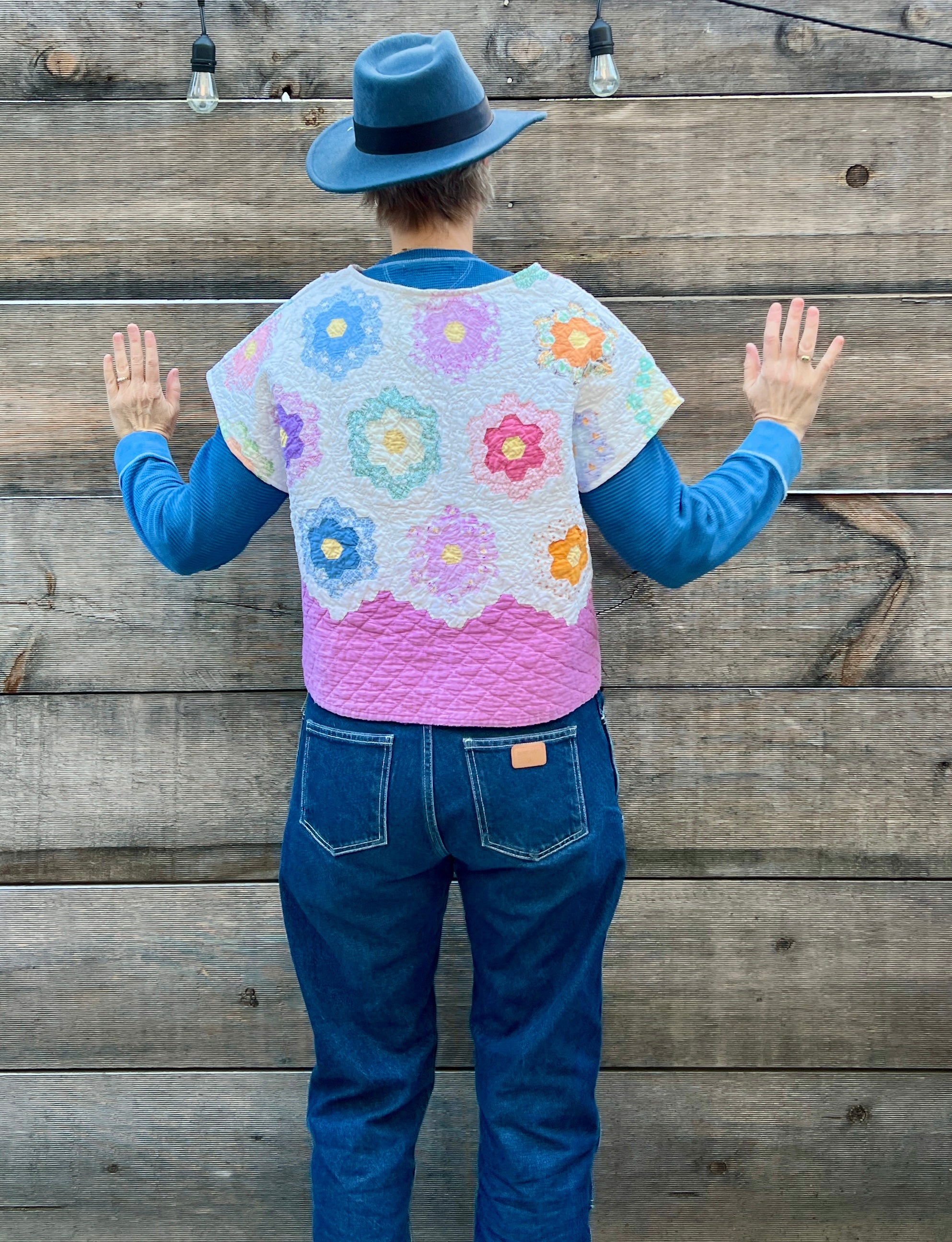 Crop Top (Purple Grandma's Flower Garden