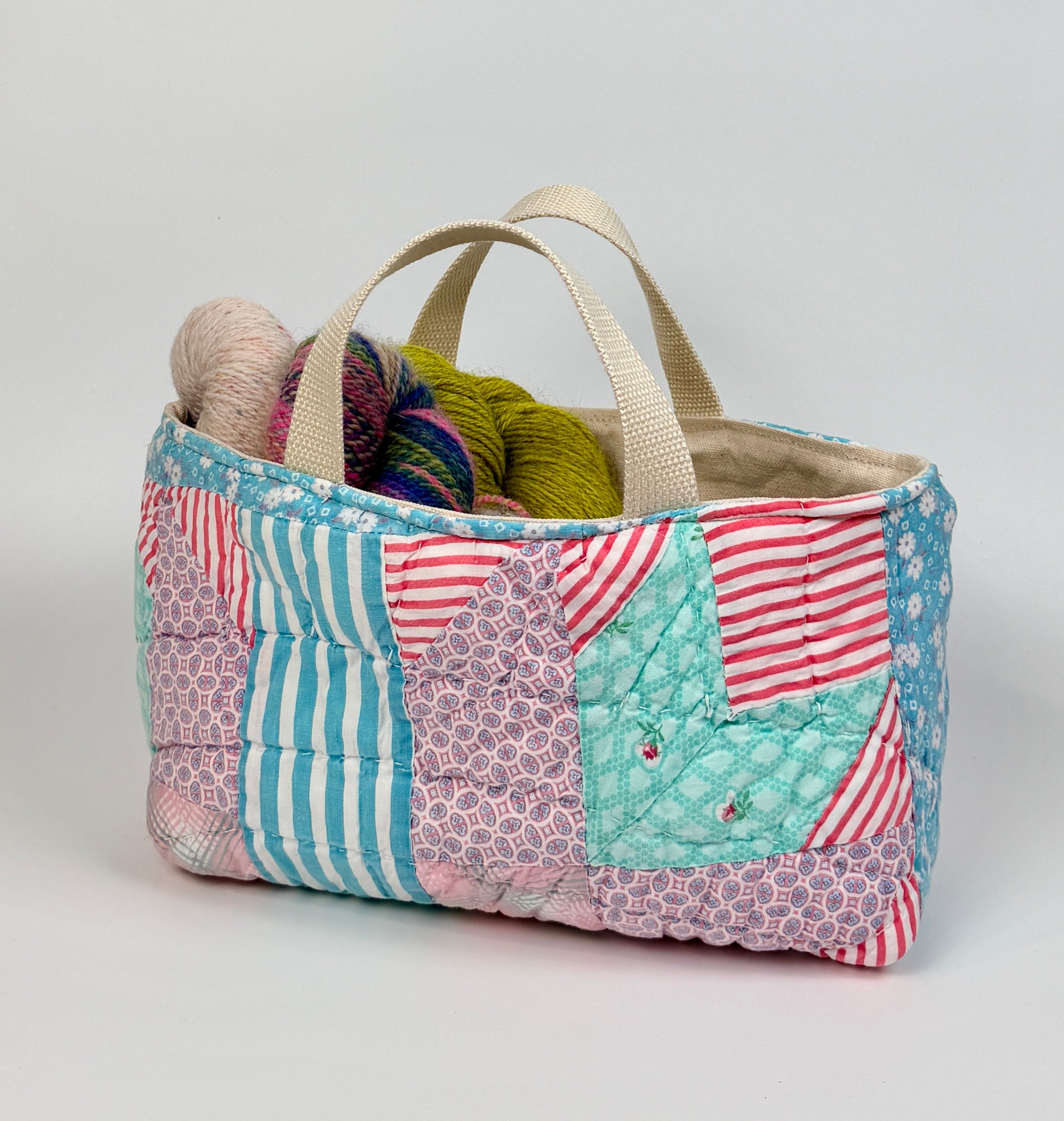 Maker Caddy Large (Striped Blue Sashing)