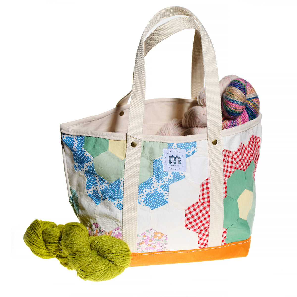 Waxed Canvas Tote Medium (Orange #1)