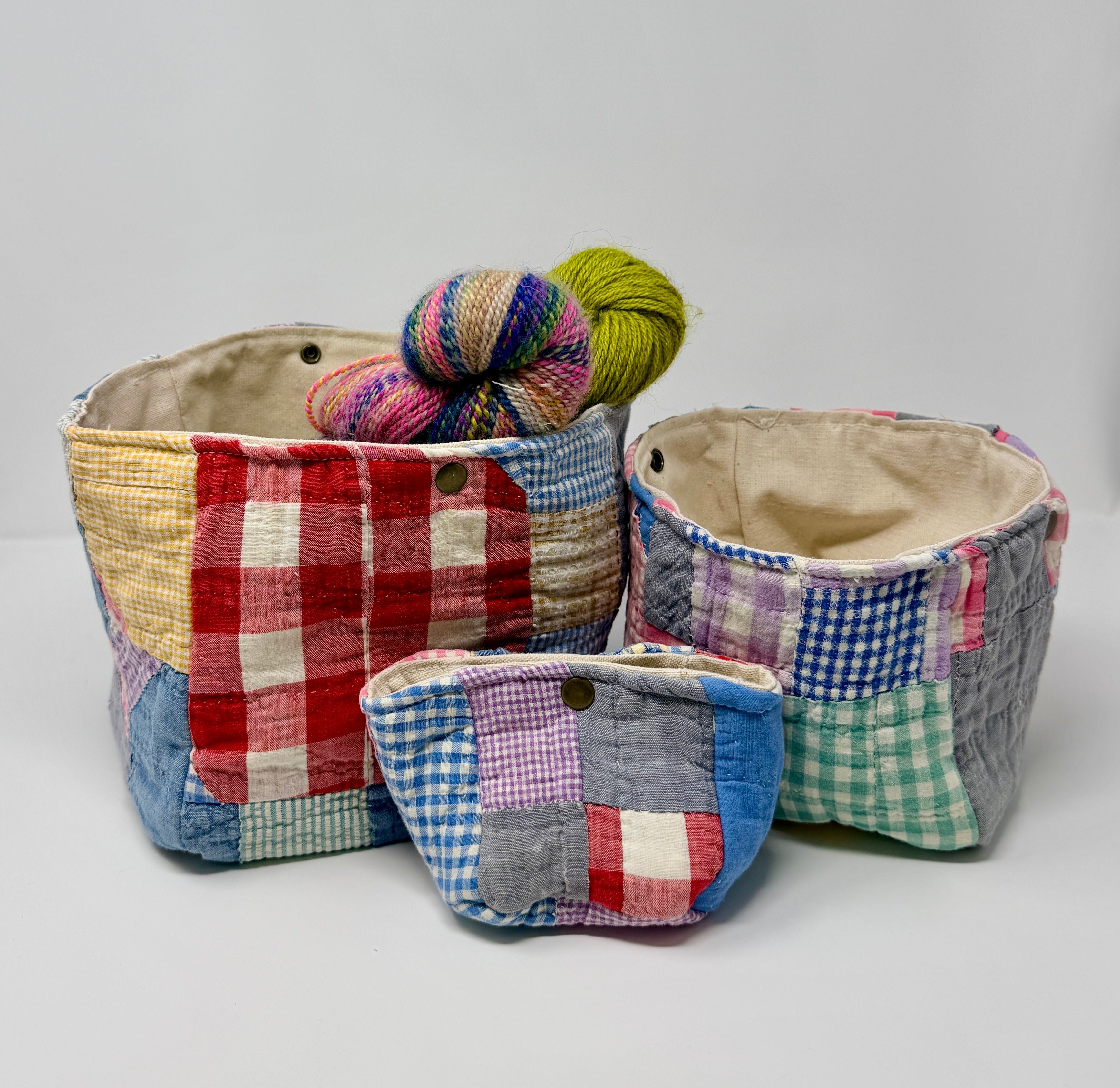 Nesting Bins (Chambray Crazy Quilt)