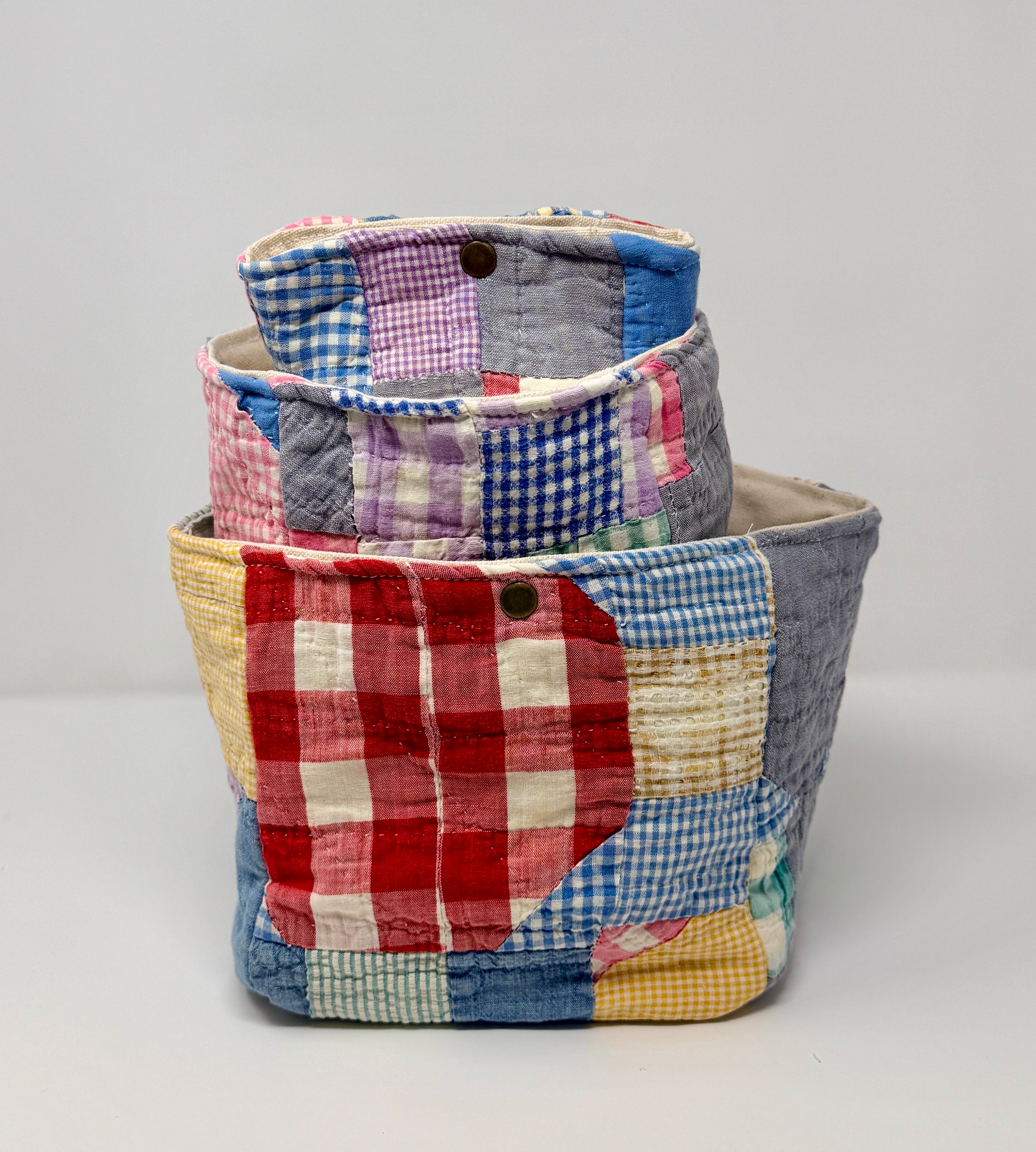 Nesting Bins (Chambray Crazy Quilt)