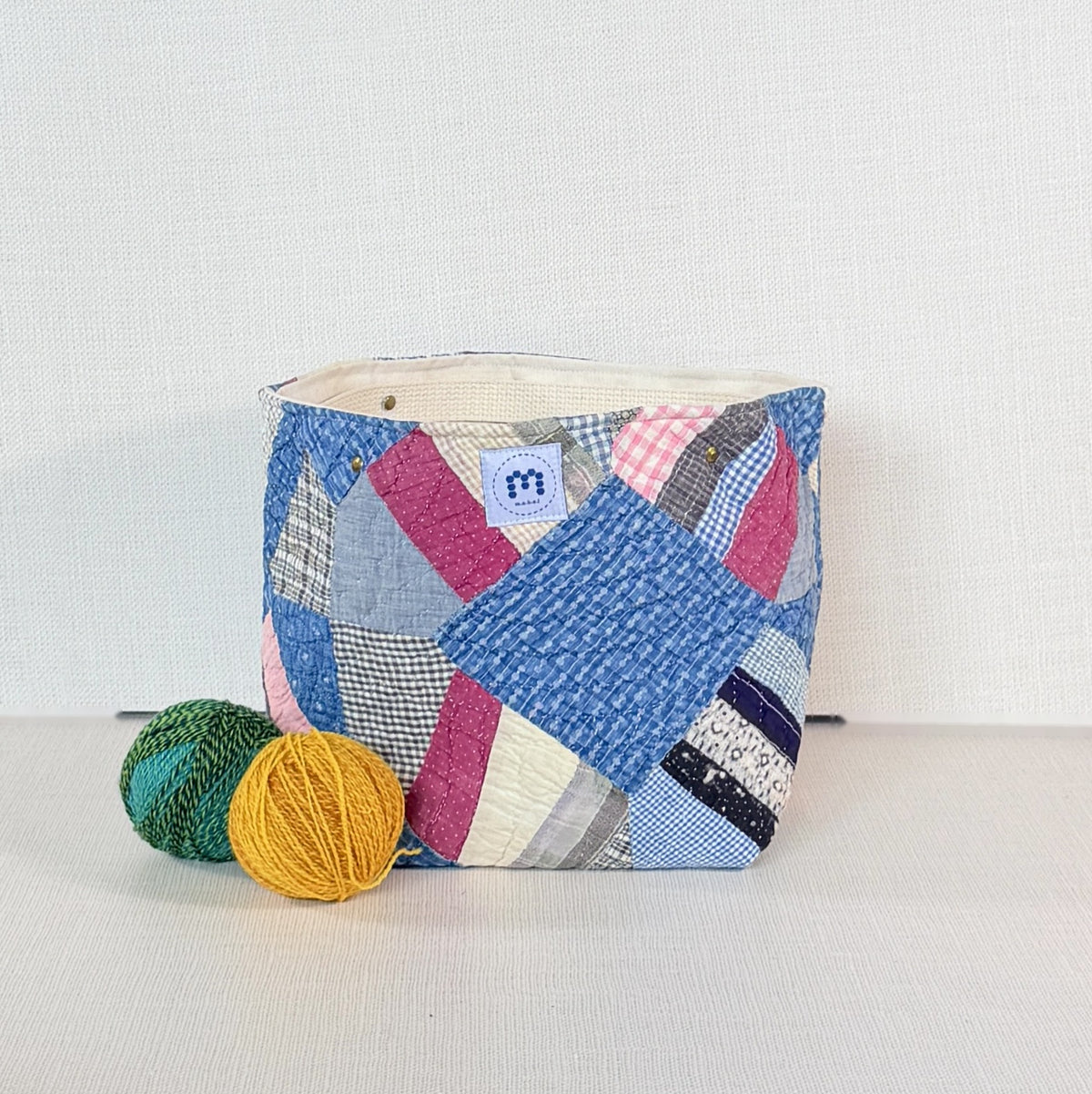 Quilt Bin (Indigo Xs)