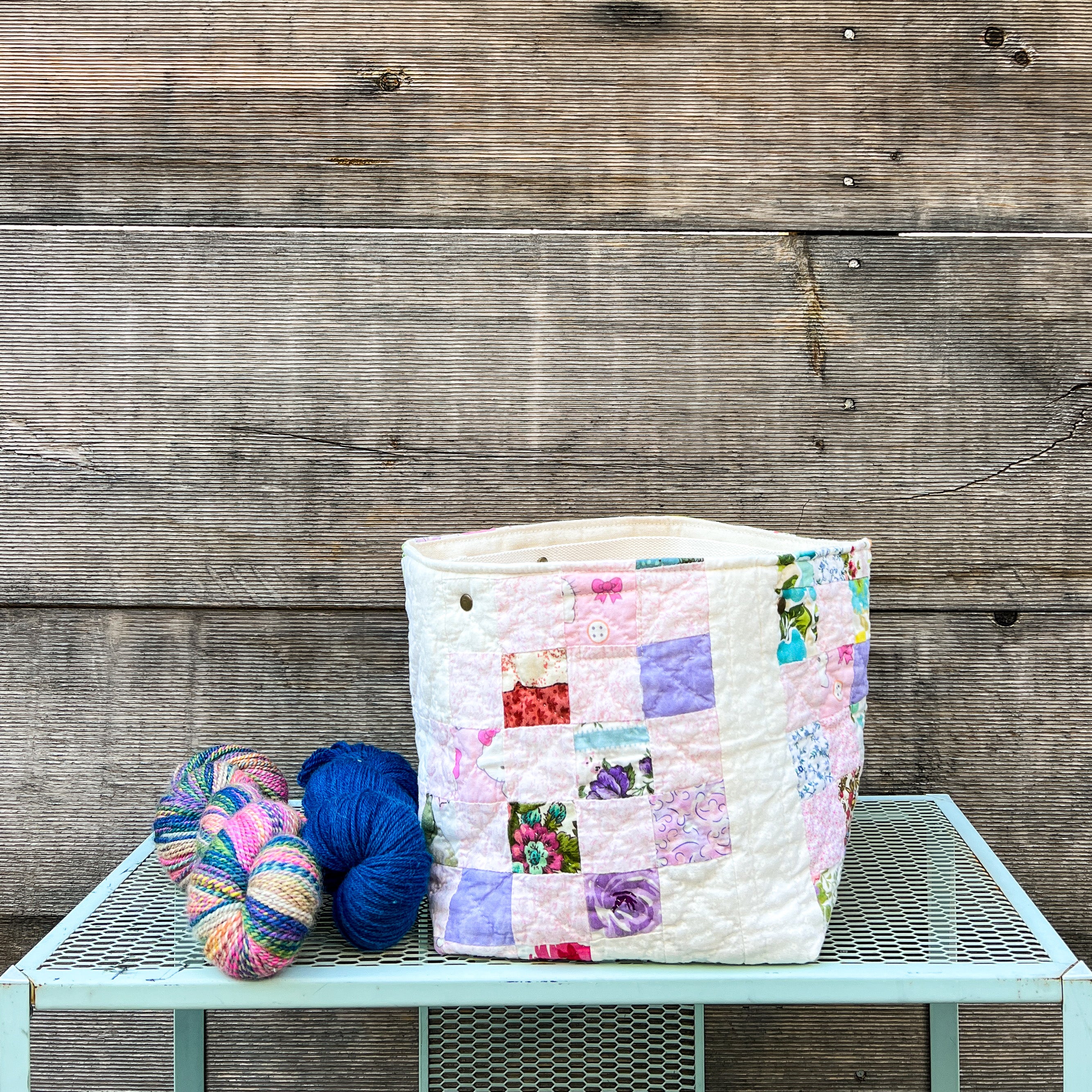 Quilt Bin (80s Irish Chain with Hello Kitty)