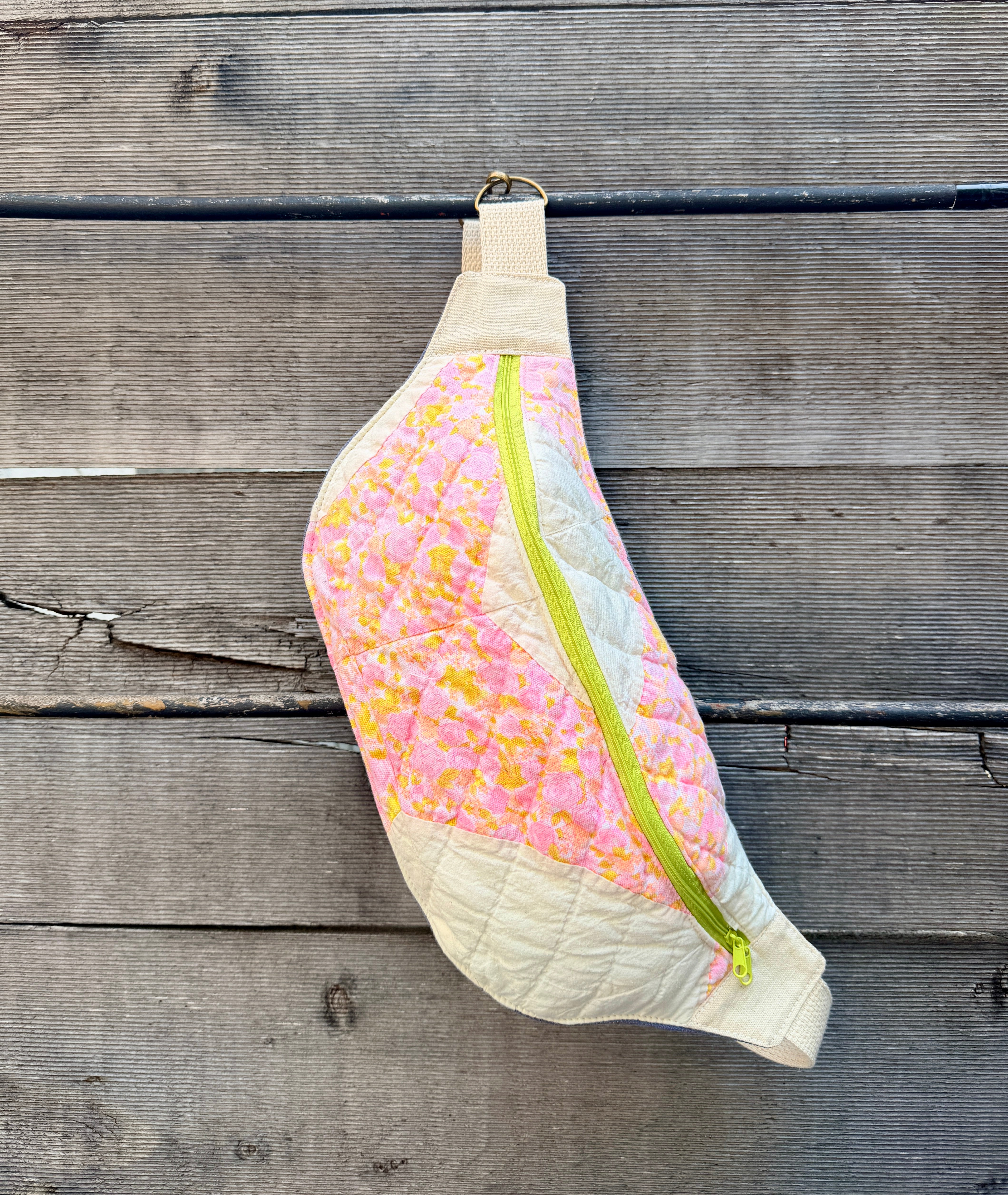 Sling Bag (Neon Pink Drunkard's Path)
