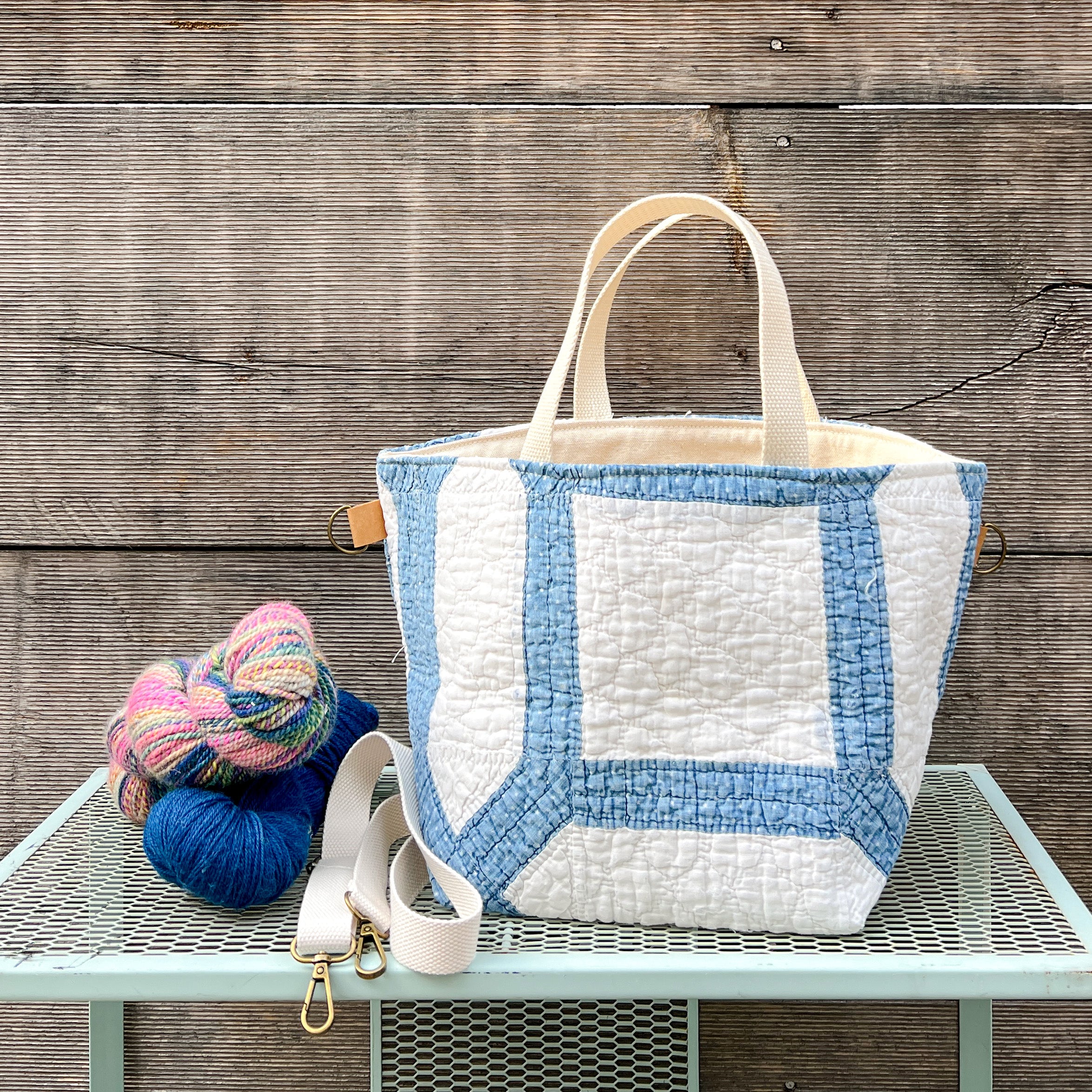 Studio Cube (Indigo & White Trellis)