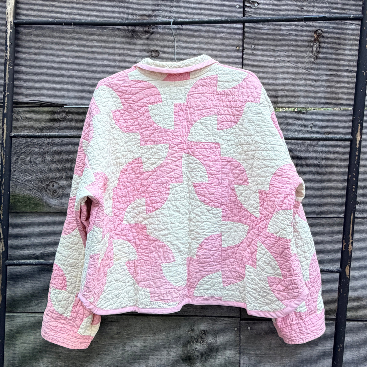 Stadium Jacket (S/M) (Pink Drunkard's Path)