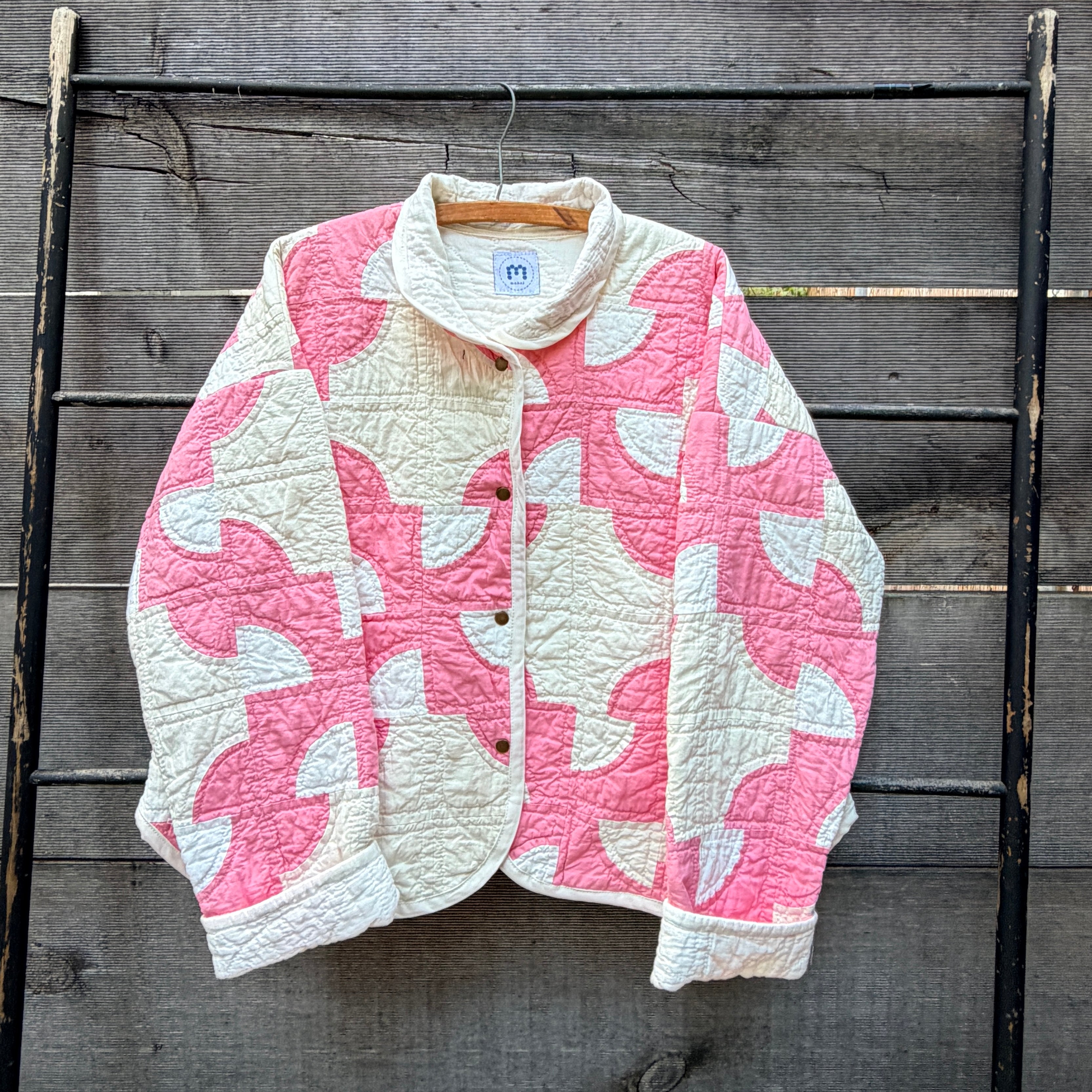 Stadium Jacket (M/L) (Pink Drunkard's Path)
