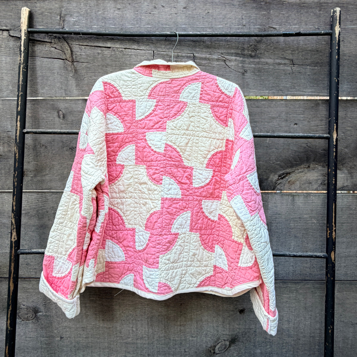 Stadium Jacket (M/L) (Pink Drunkard's Path)