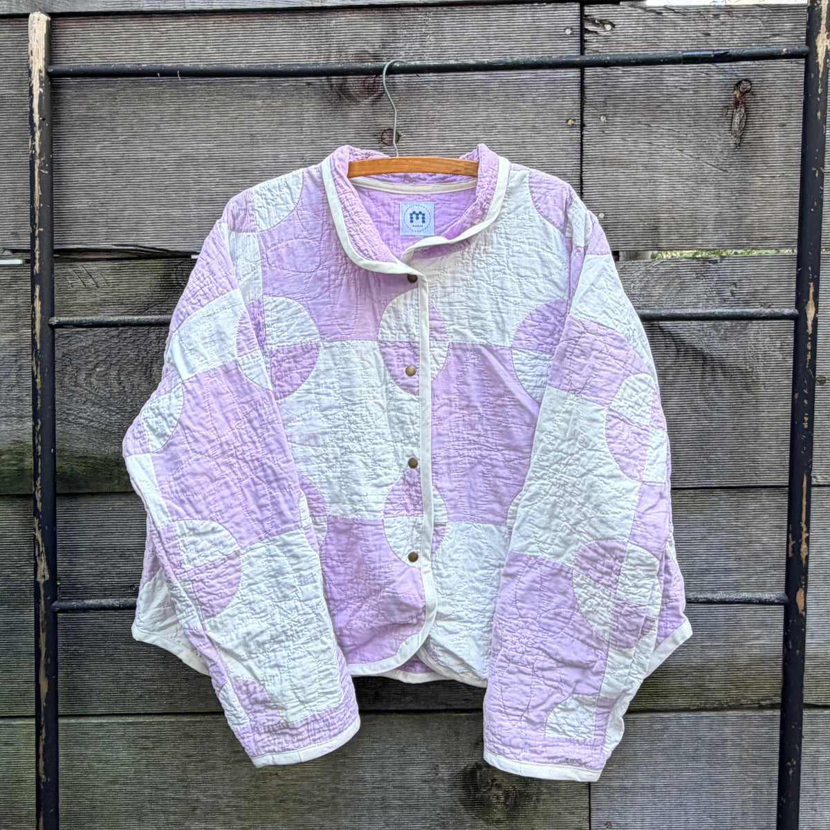 Stadium Jacket (S/M) (Purple Drunkard's Path)