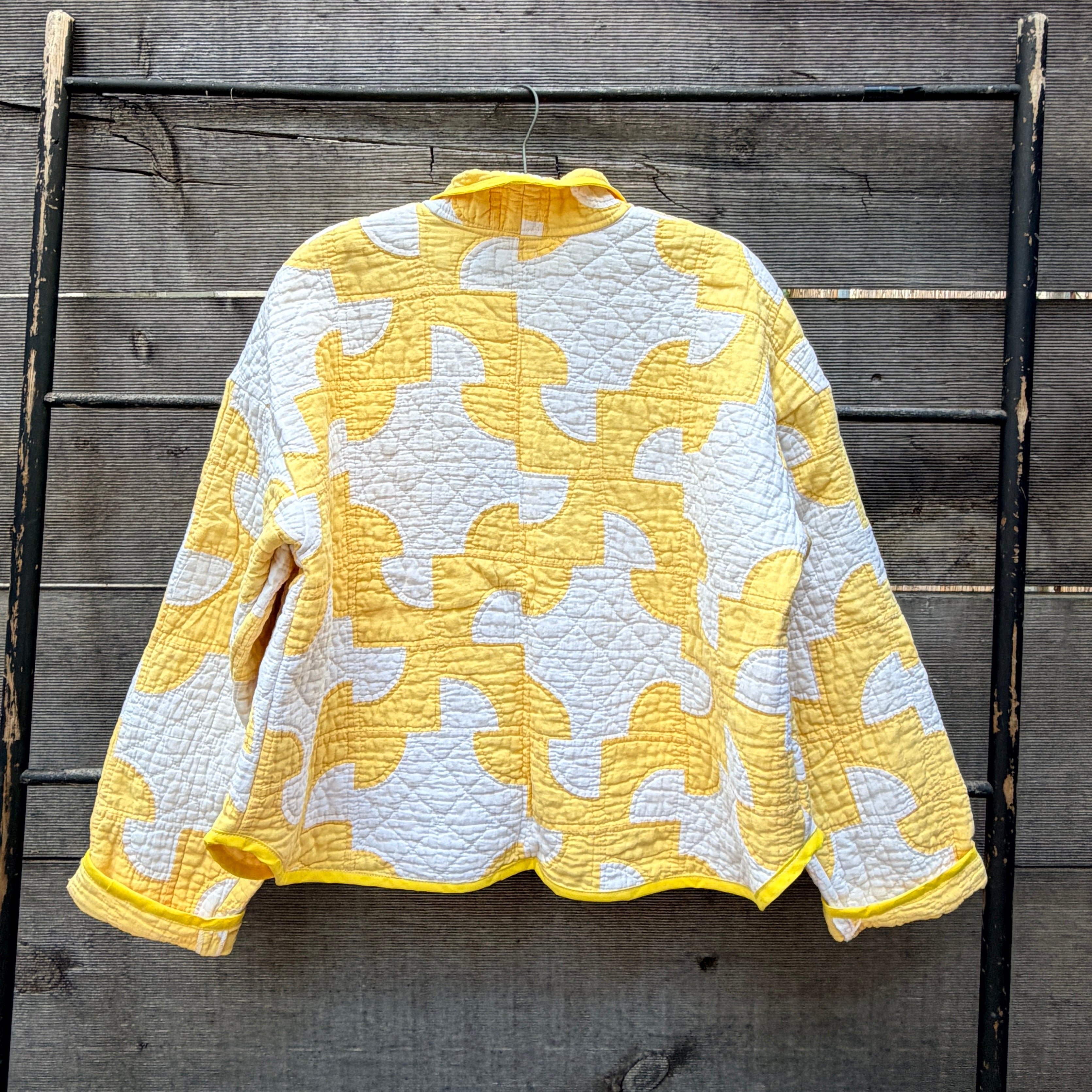 Stadium Jacket (S/M) (Yellow Drunkard's Path)