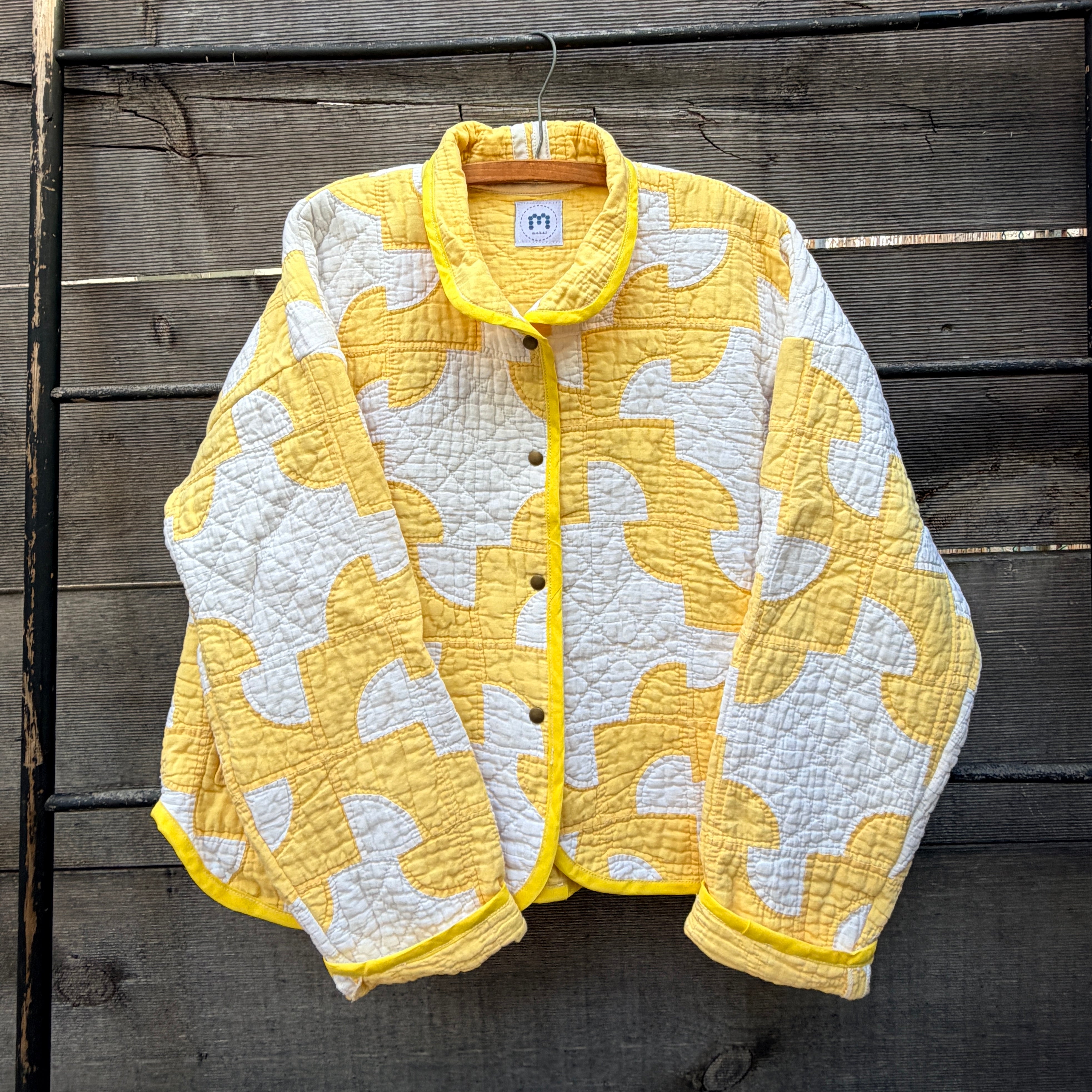 Stadium Jacket (S/M) (Yellow Drunkard's Path)