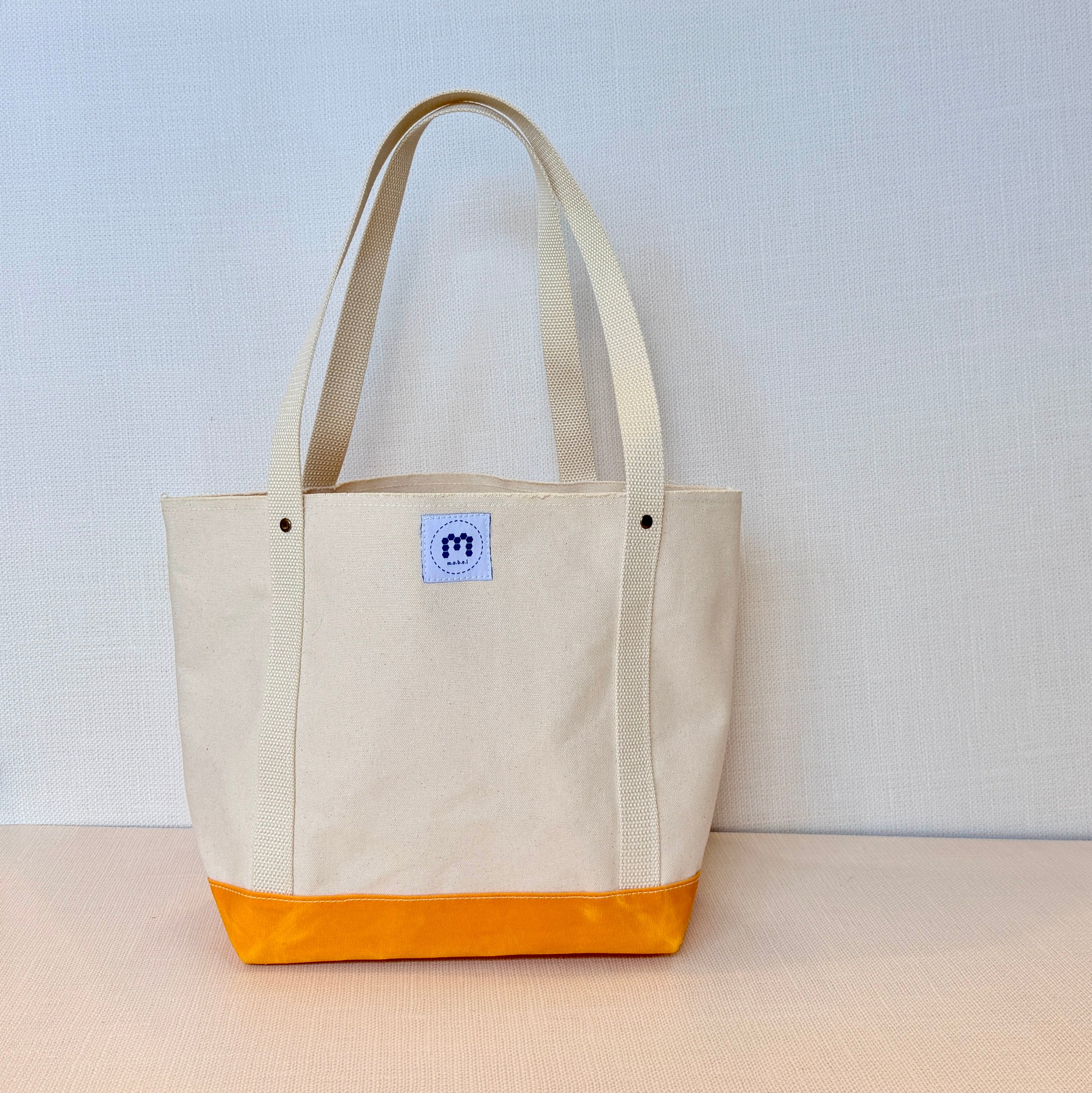 The Skipper Pocket Tote  (Yellow/Orange Canvas)