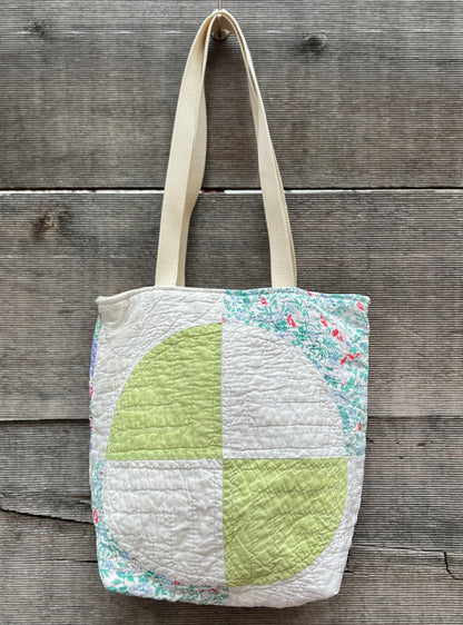 Studio Tote (Pink & Green Drunkard's Path)