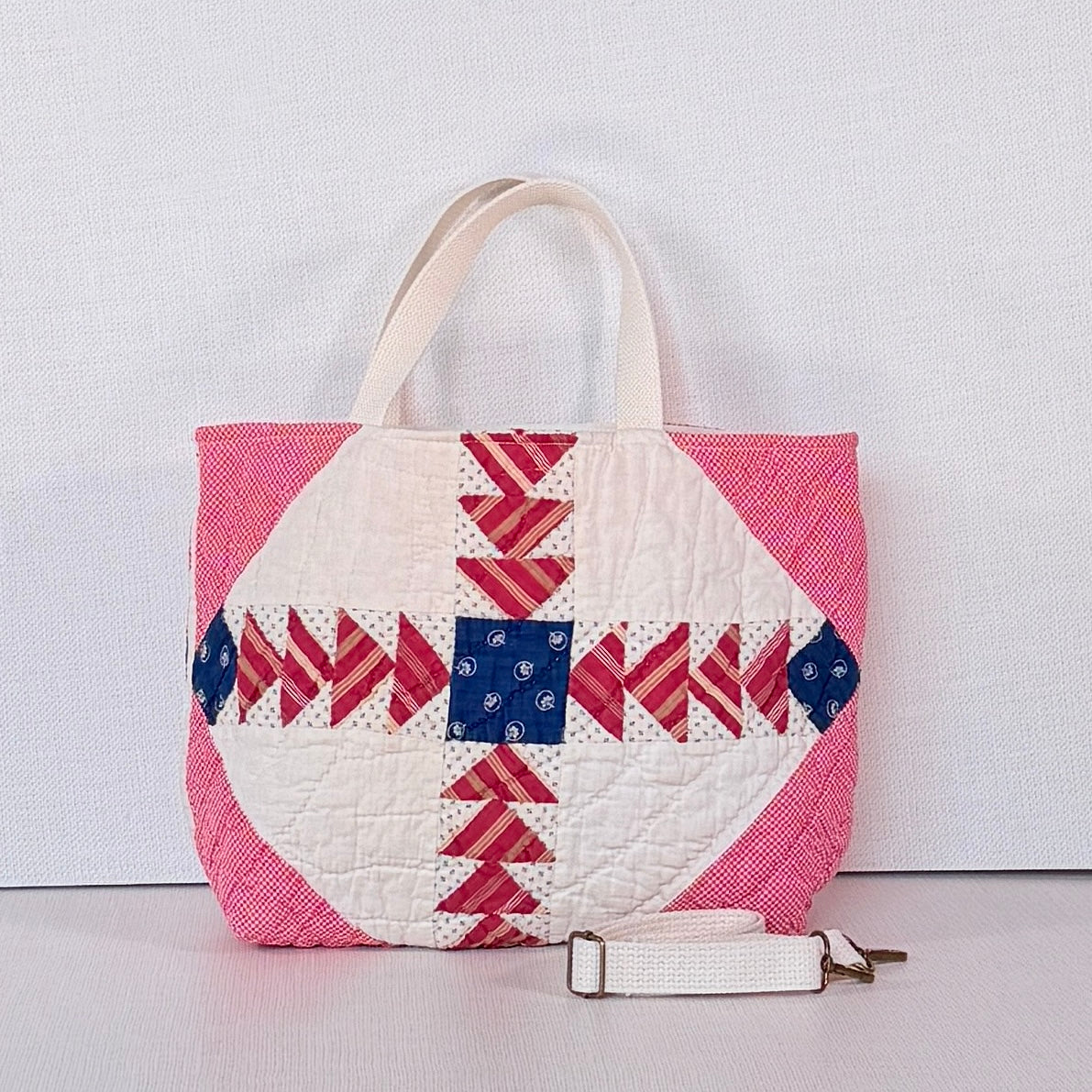 Studio Tote (Red Gingham Flying Geese)