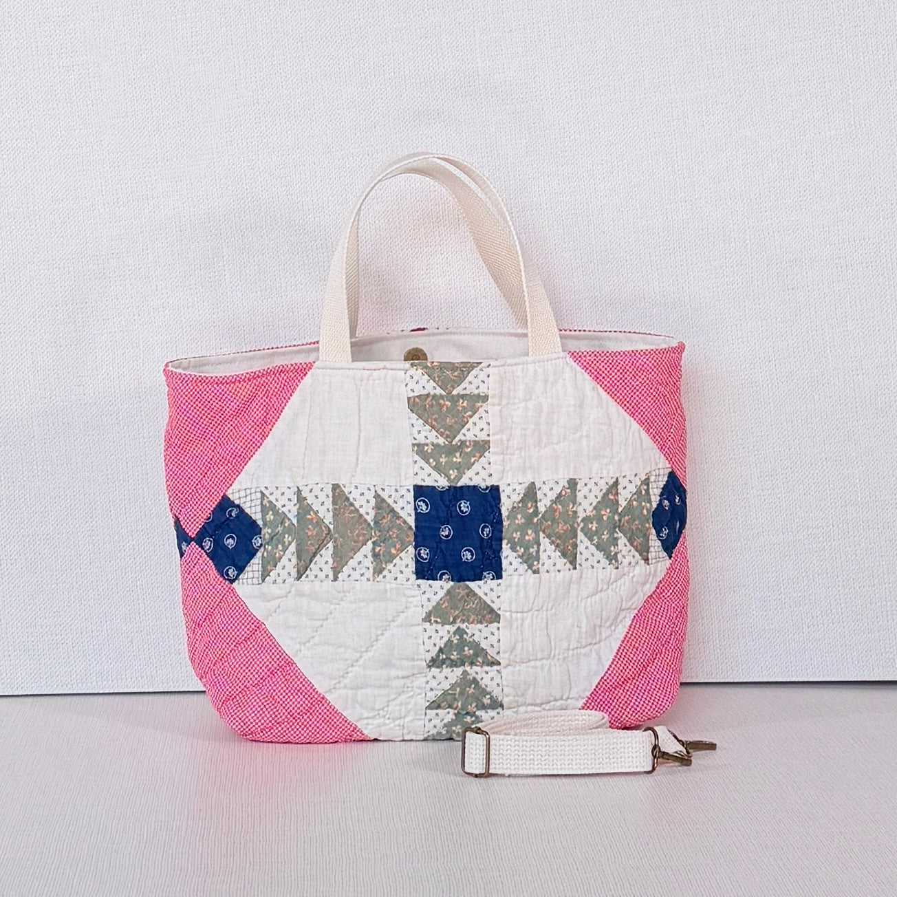 Studio Tote (Red Gingham Flying Geese)