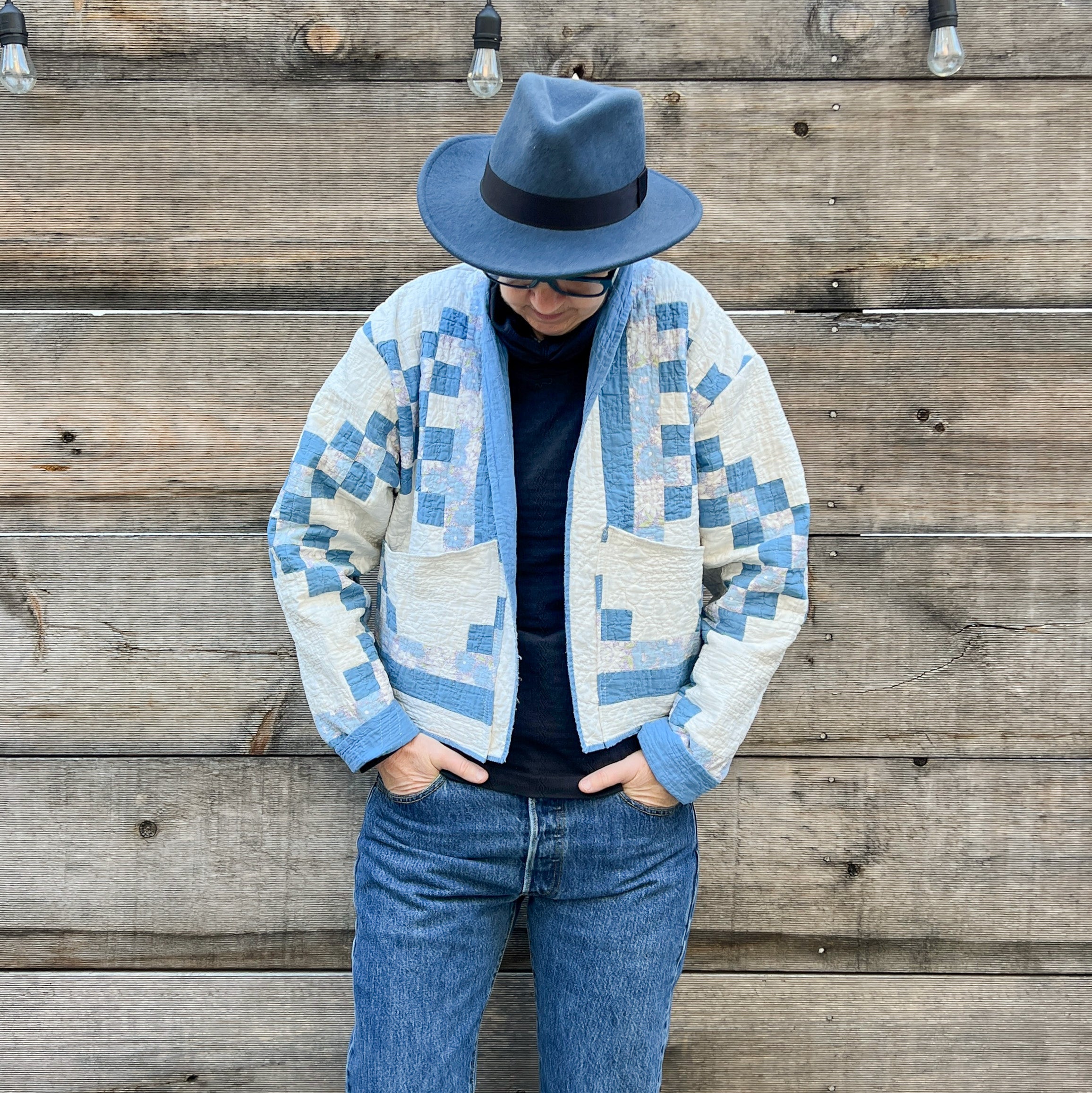 Spring Quilt Jacket (Blue Irish Chain)