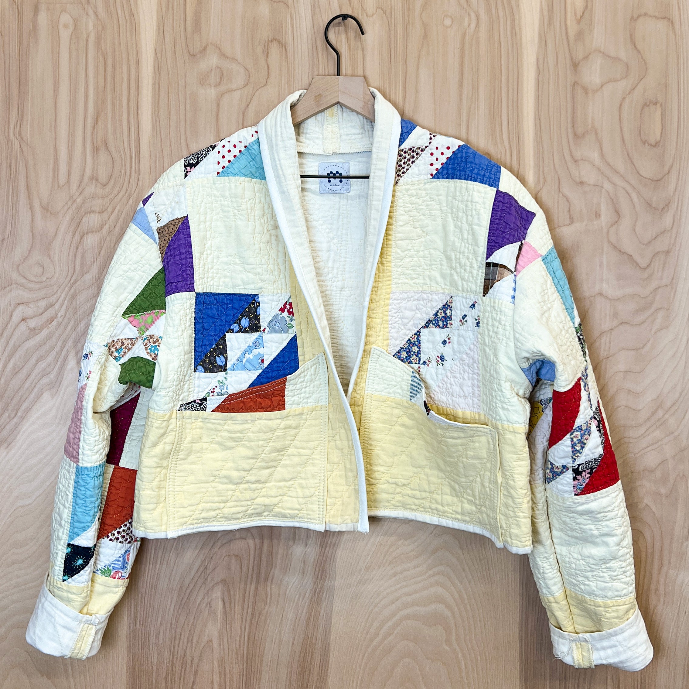 Spring Quilt Jacket (Light Yellow Flying Geese)