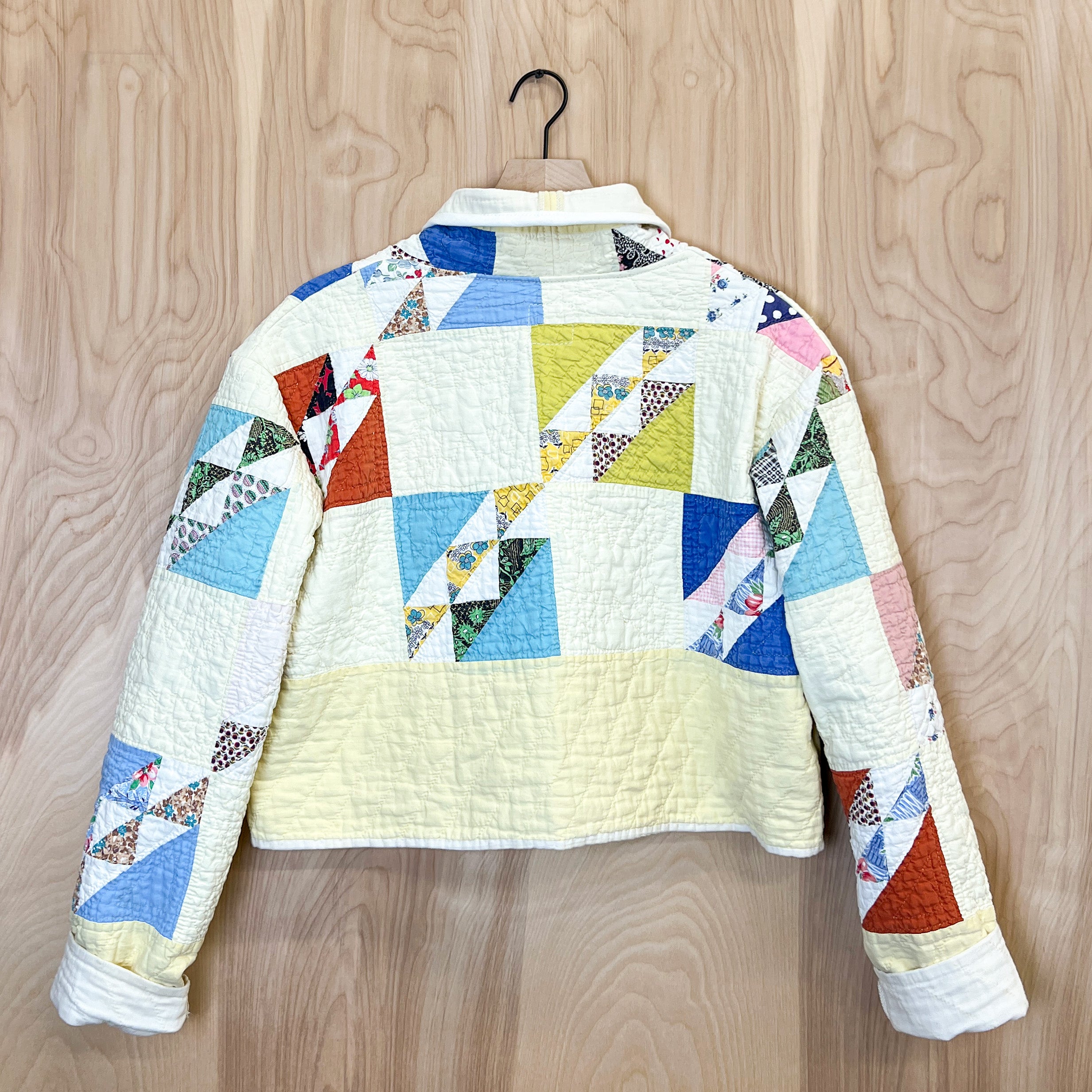 Spring Quilt Jacket (Light Yellow Flying Geese)